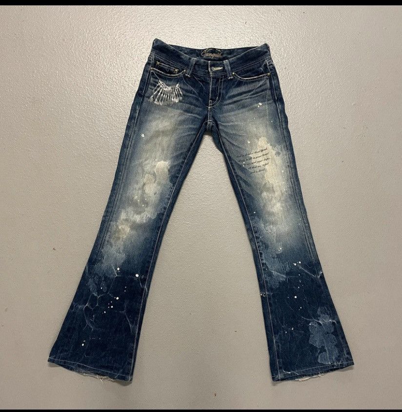 image of Hysteric Glamour x Vanquish Japanese Bootcut Vanquish Jeans in Blue, Men's (Size 27)