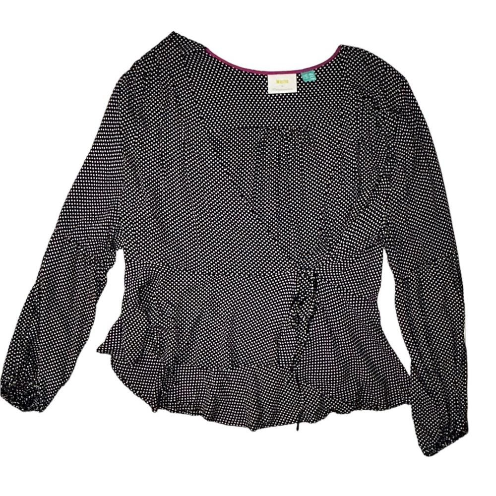Designer Anthropologie l Maeve Ingrid Wrap Blouse Size 18 Size XXL / US 16-18 / IT 52-54 - 2 Thumbnail