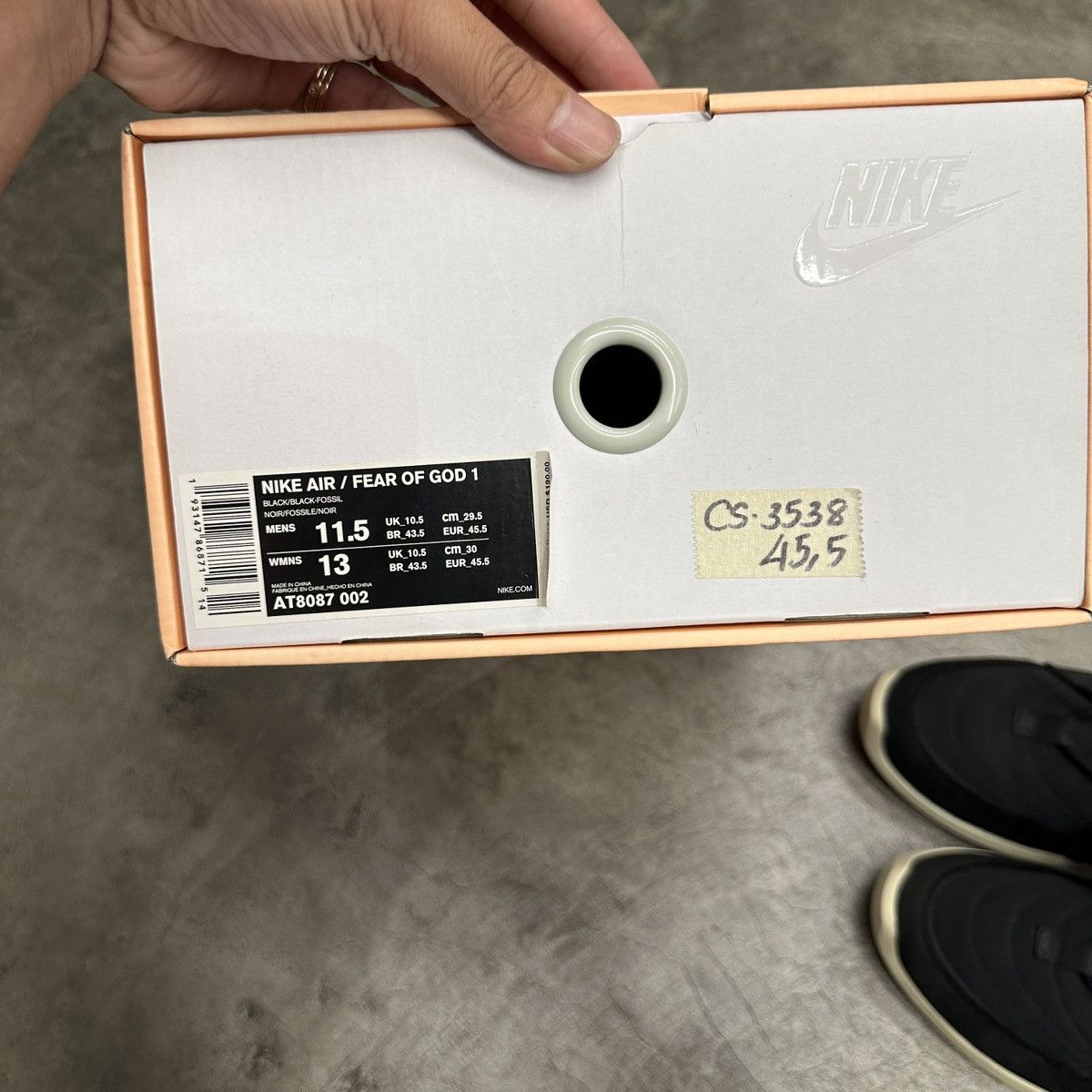 Fear of God × Nike Nike Air Fear Of God Raid ‘Black’ AT8087-002 Size US 11.5 / EU 44-45 - 9 Thumbnail