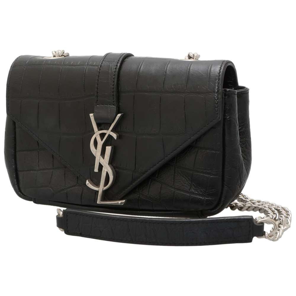 Saint Laurent Chain Shoulder Bag Leather Black