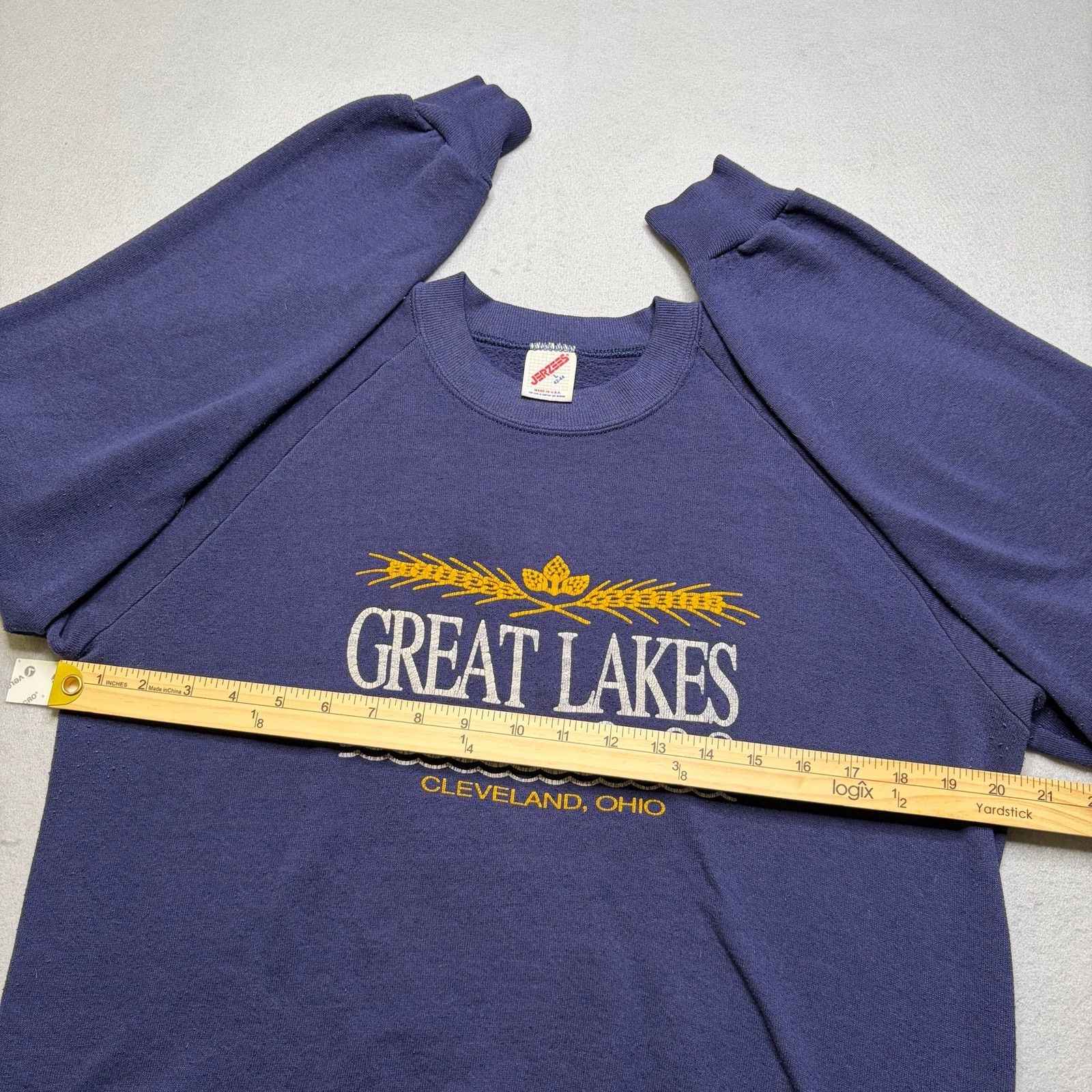 Jerzees Vintage Great Lakes Brewing Co Crewneck Sweatshirt USA Large Size US L / EU 52-54 / 3 - 6 Thumbnail