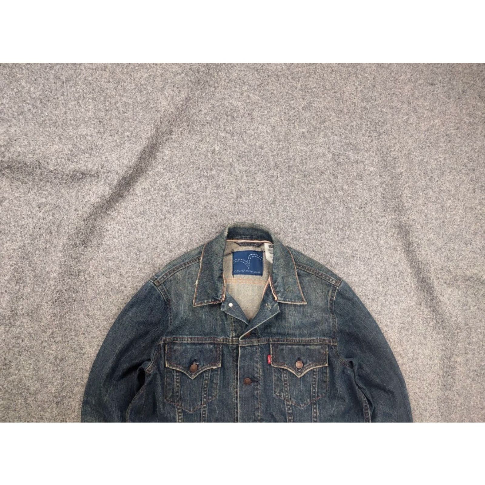 Levi's VINTAGE Levi's Trucker Jacket Slim Selvedge 90s Denim Blue Jacket Mens L XS? Size US L / EU 52-54 / 3 - 2 Thumbnail