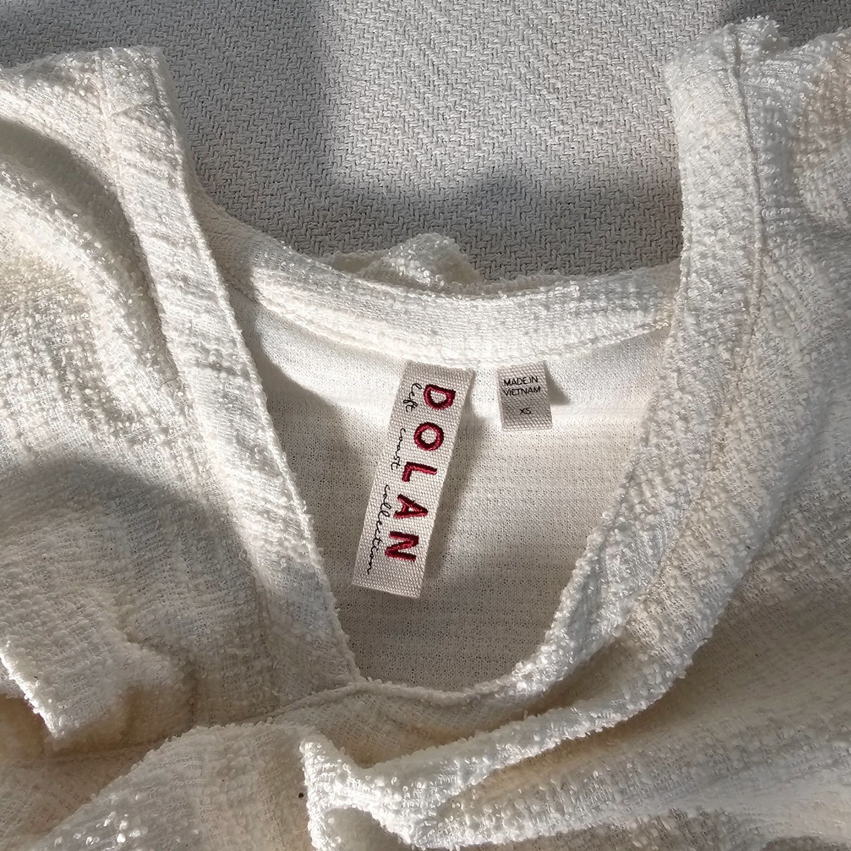 Anthropologie VINTAGE Anthropologie Dolan Left Coast Women's Sleeveless One Shoulder Ruffle Neck Cotton Blend XS Ivory Top Size XS / US 0-2 / IT 36-38 - 6 Thumbnail