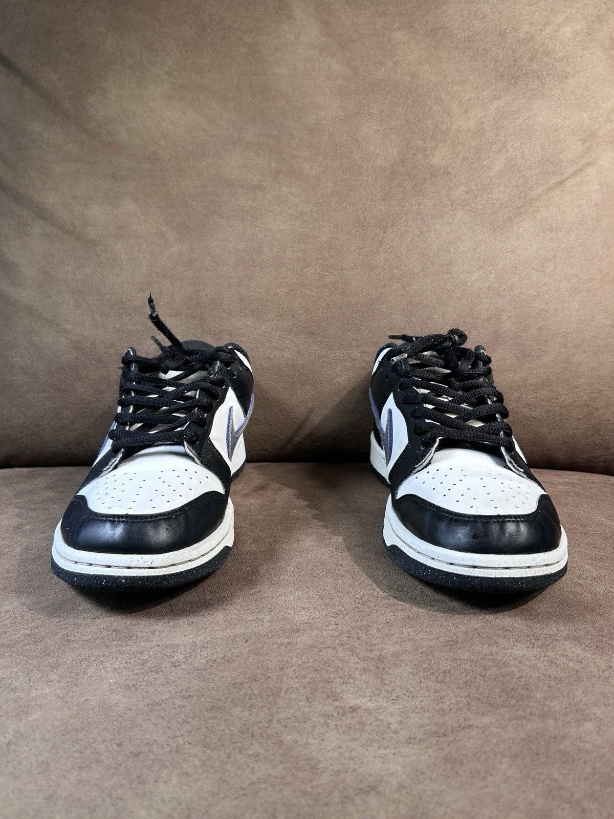Nike Nike Dunk Low GS Black/Black-Hyper Royal Size 7Y (NO BOX) Size US 7 / IT 37 - 2 Thumbnail