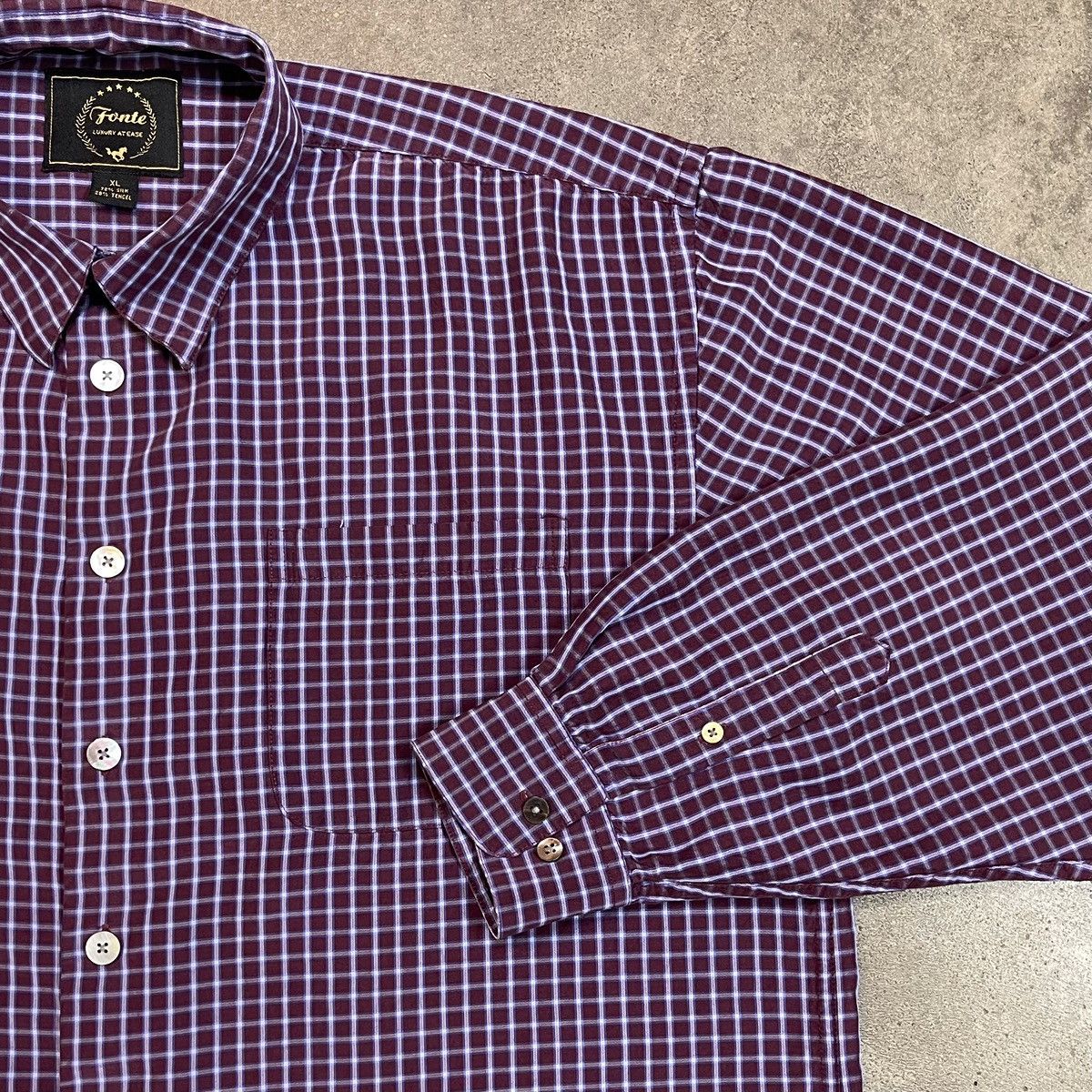 Other FONTE Luxury At Ease Silk Plaid Button Up Shirt Size US XL / EU 56 / 4 - 1 Thumbnail