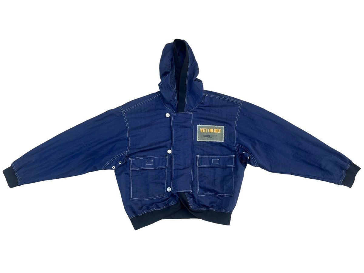 Michiko Koshino London Vtg 90s Michiko Koshino "WET OR DRY" Cropped Bomber Jacket Size US L / EU 52-54 / 3 - 1 Thumbnail