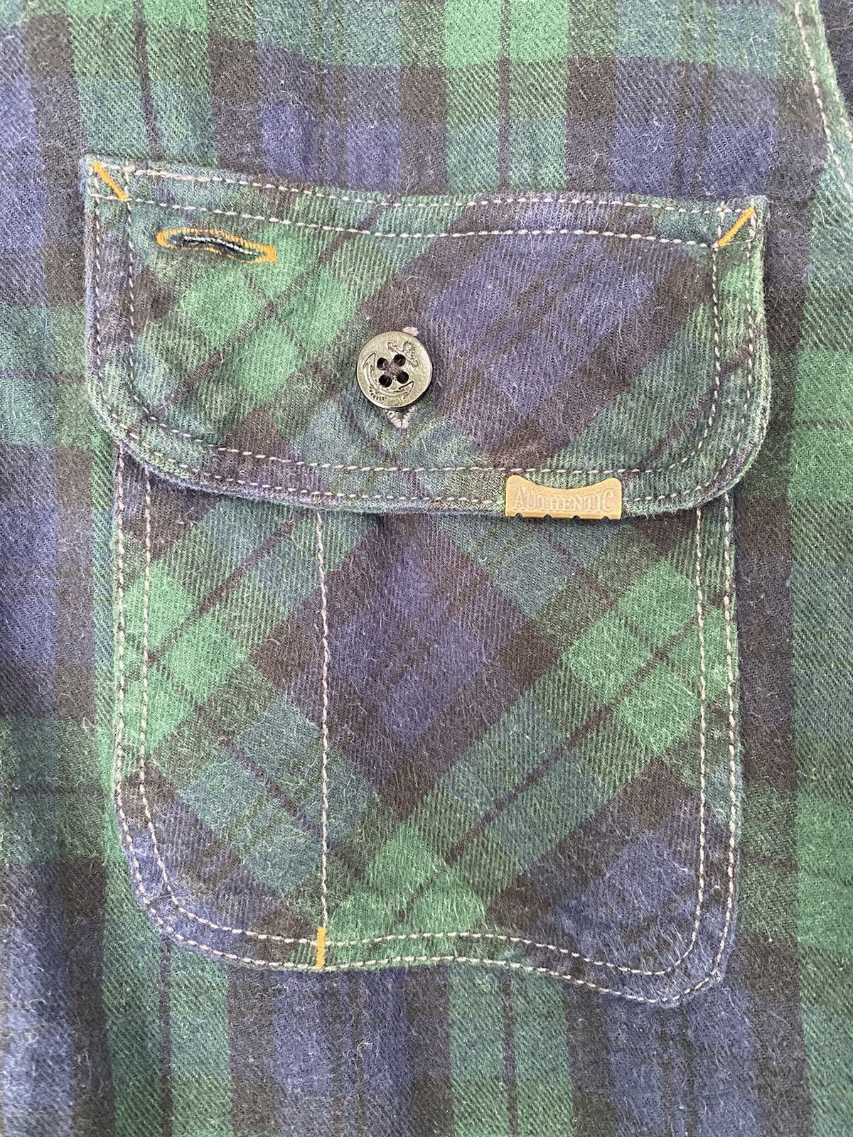 Avirex AVIREX LTD Linen Plaid Button Shirt Long Sleeve Size US XL / EU 56 / 4 - 23 Thumbnail
