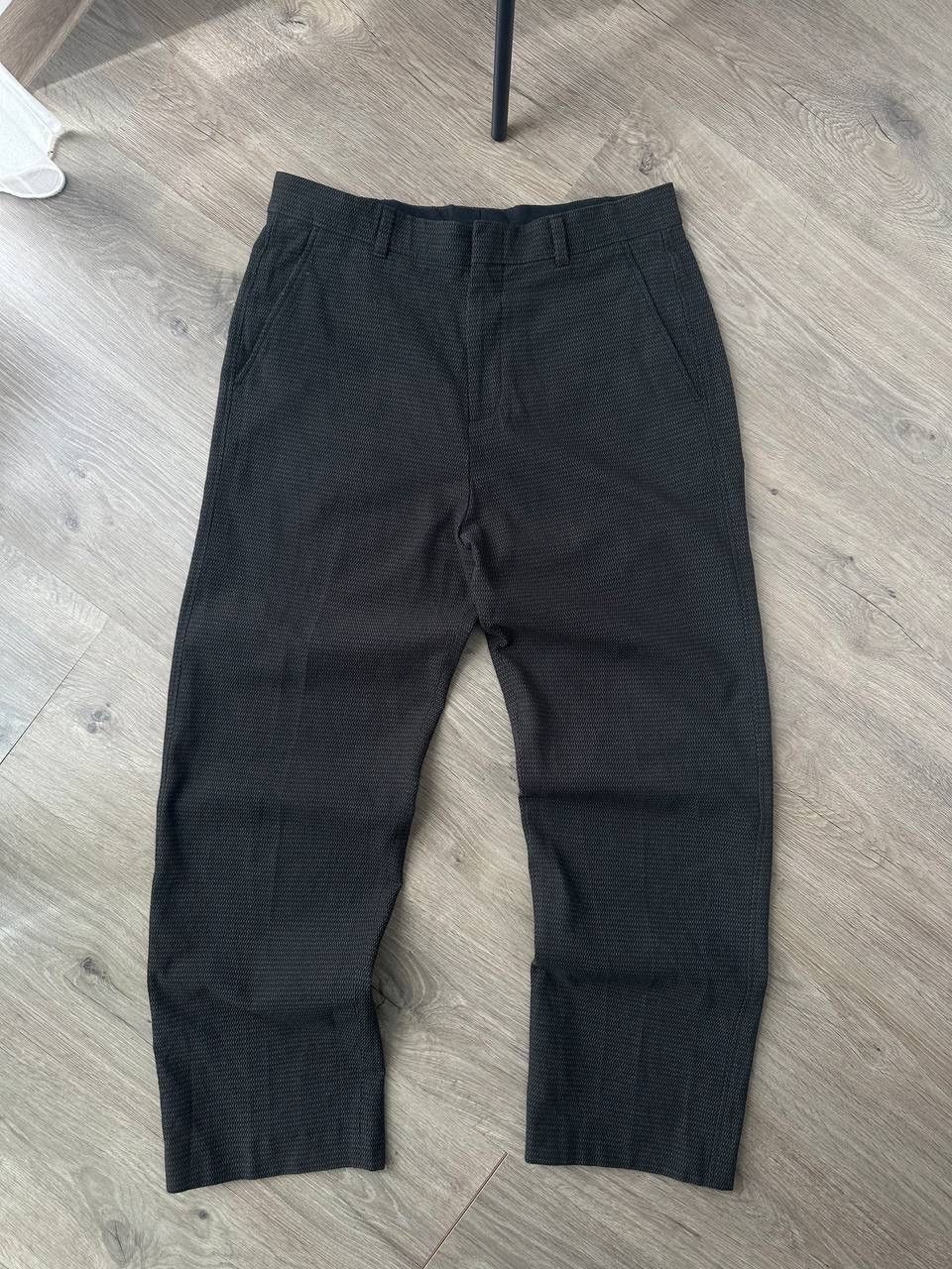 Cos × Japanese Brand COS Relaxed Fit Trousers Black Textured Wool Blend Pants Size US 32 / EU 48 - 2 Thumbnail