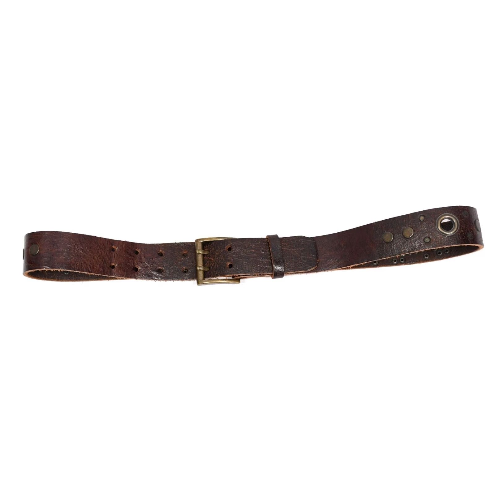 Vintage Japan Rags Belt Men's Brown Leather Studded 95/38 Belt Regular Size Brown Leather Studded Vintage Not Specified Men Mens Size ONE SIZE - 2 Thumbnail