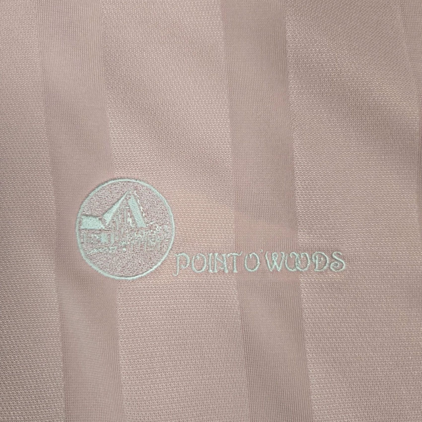 Vintage Point o Woods Shirt Mens M Pink MICHIGAN Stripe Polo Size Poly Bamboo Size US M / EU 48-50 / 2 - 3 Thumbnail