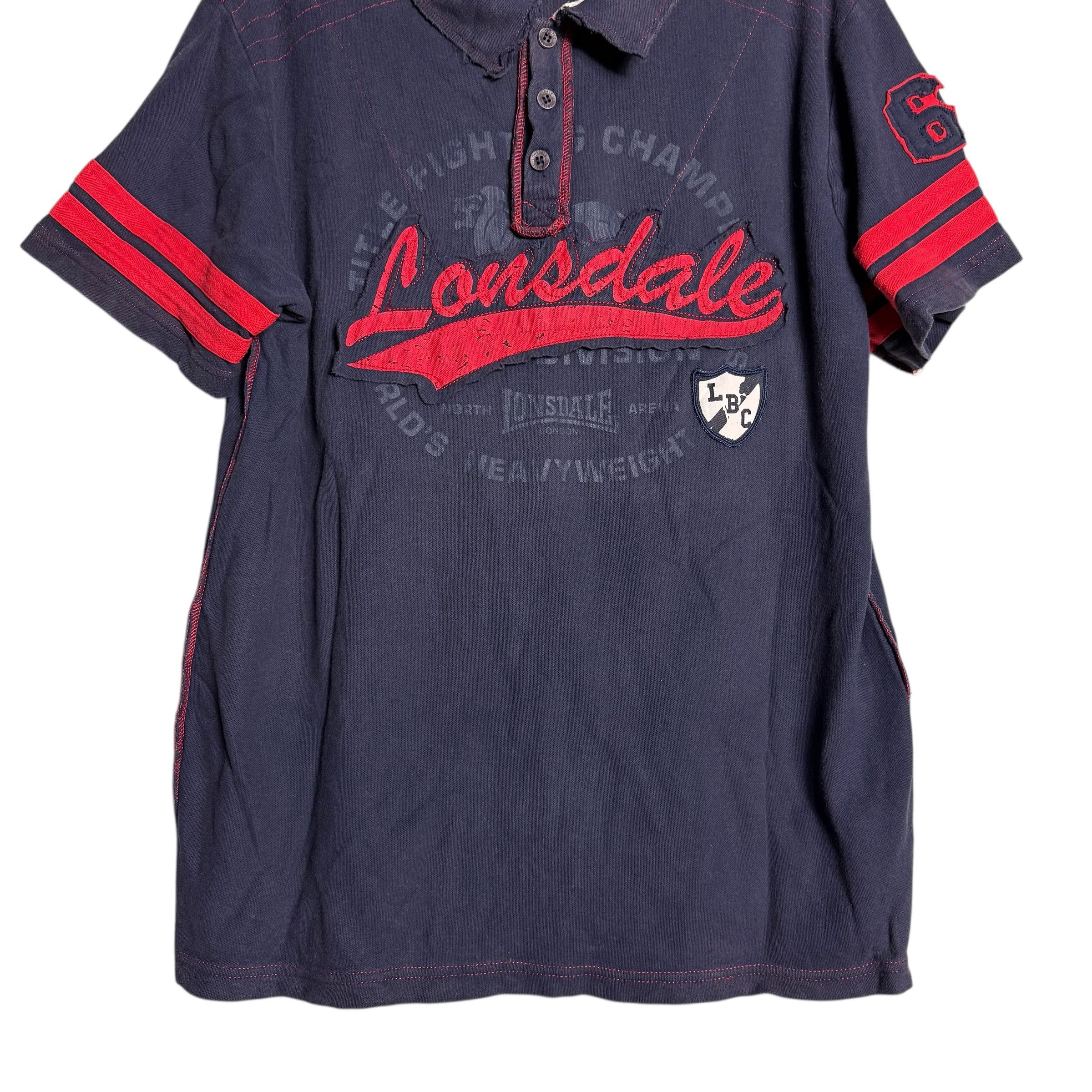 Lonsdale 🔥RARE🔥Vintage Lonsdale London Moyne Patches Polo Shirt Size US XL / EU 56 / 4 - 3 Thumbnail