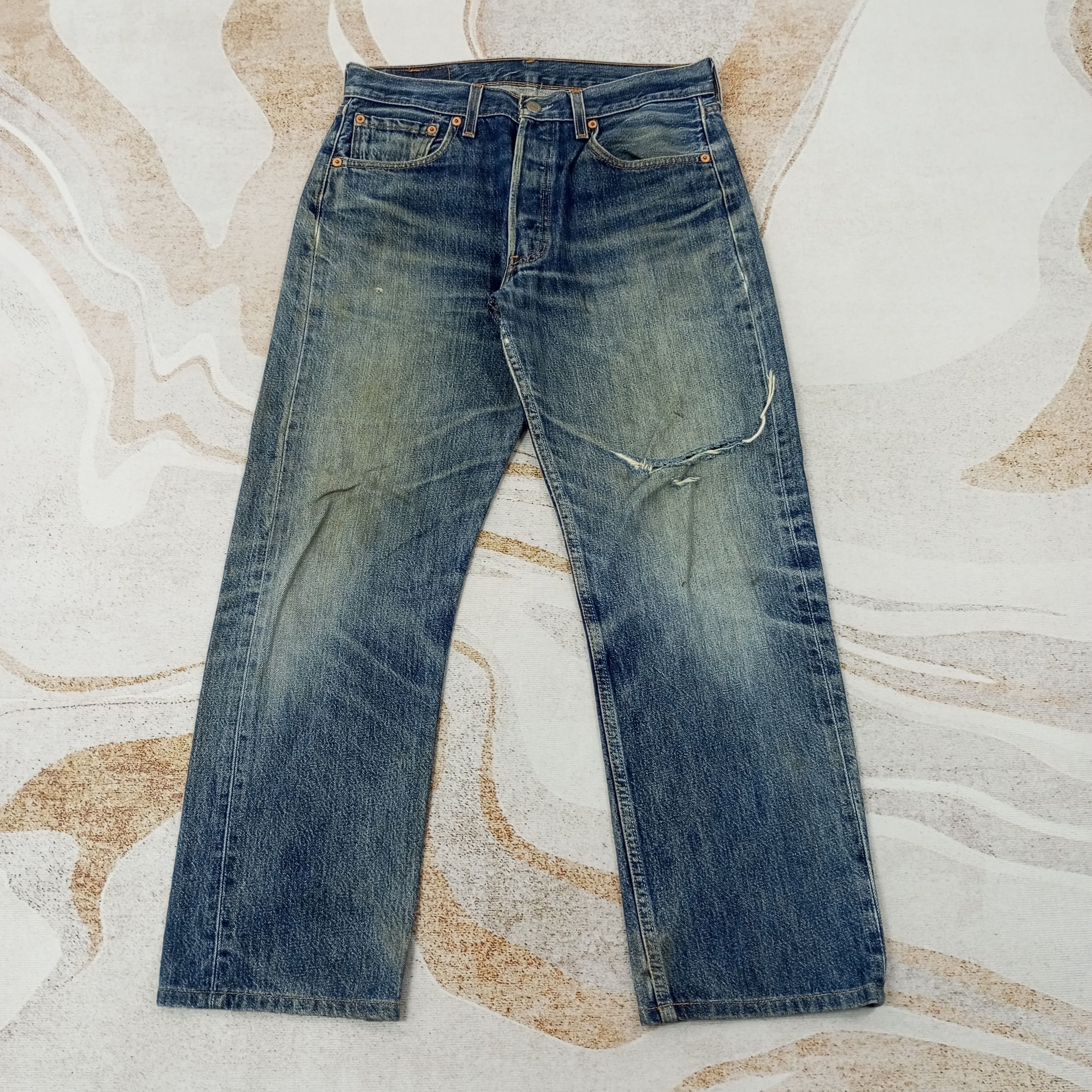 Levi's Levis 501 Streetwear Distressed Jeans c235n18 Size US 30 / EU 46 - 1 Thumbnail