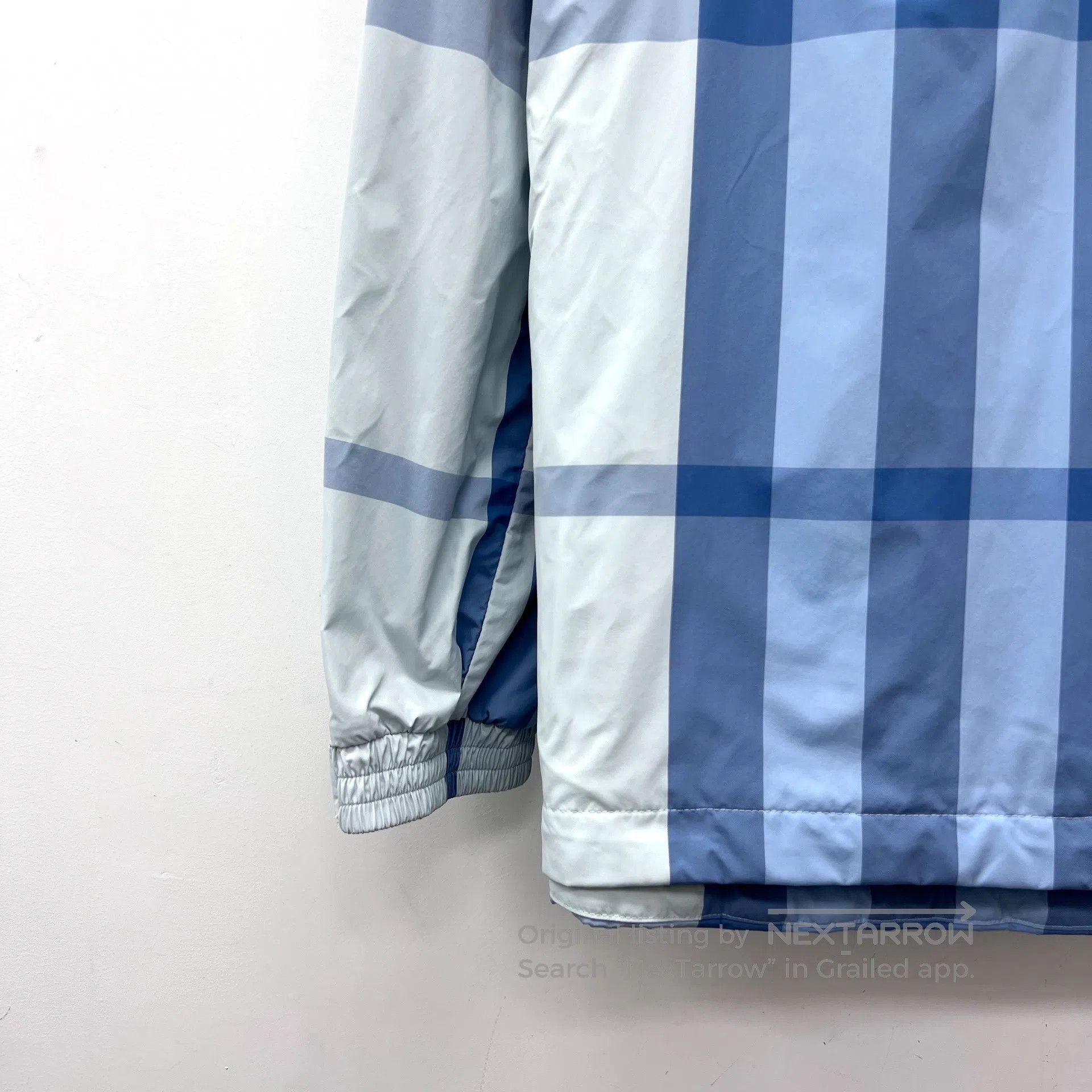 Burberry Burberry Blue classic plaid design hooded half-zip long sl Size US XXL / EU 58 / 5 - 4 Thumbnail