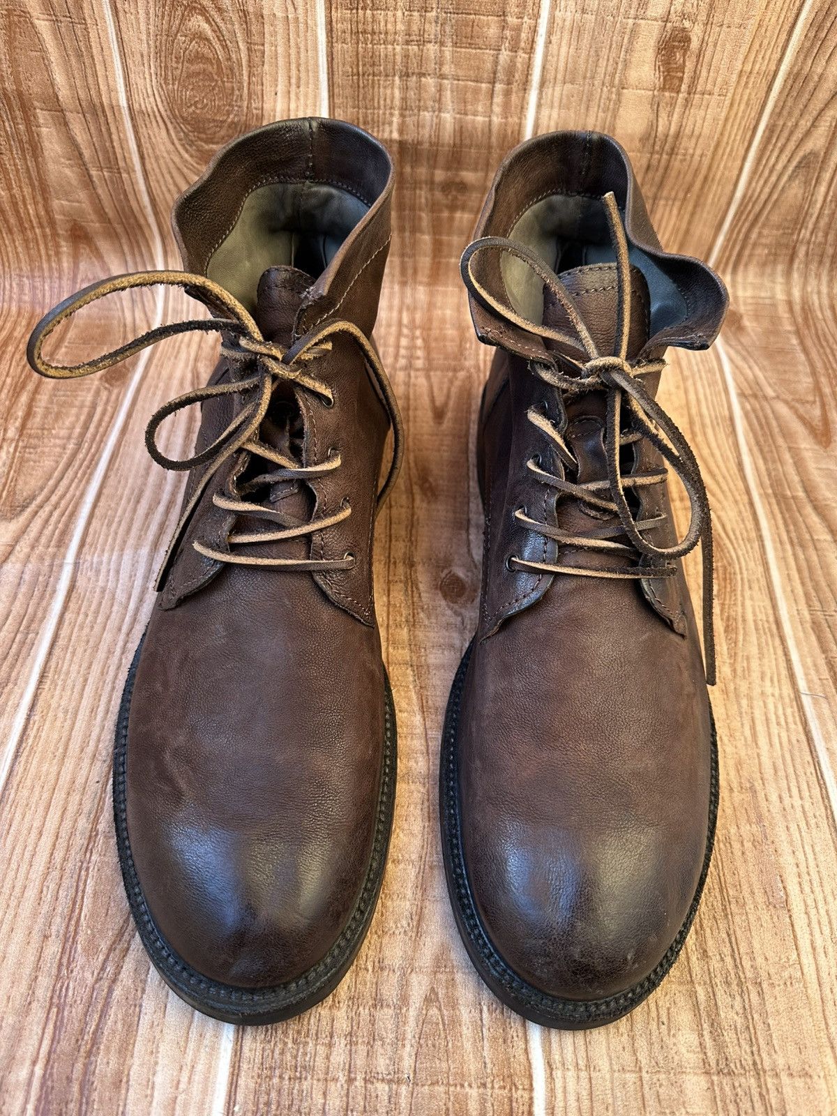A.S.98 AS 98 Leather Boots Avant Garde Burnished Combat x Guidi Size US 12 / EU 45 - 1 Thumbnail
