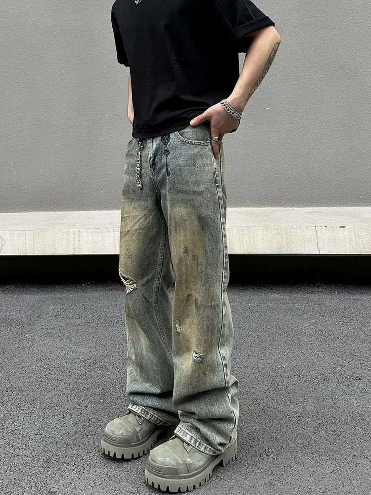 Japanese Brand × Jean Distressed Blue Denim Jeans Size US 32 / EU 48 - 4 Thumbnail