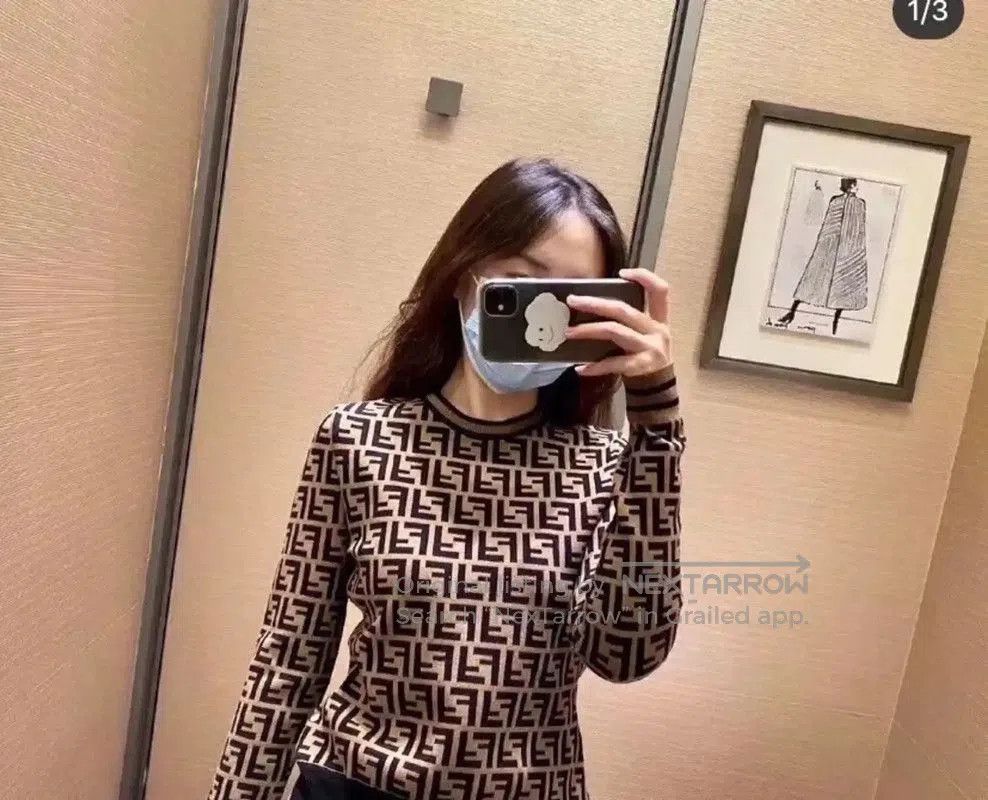 Fendi Fendi Brown Knit Sweater for Women . Size XS / US 0-2 / IT 36-38 - 9 Thumbnail