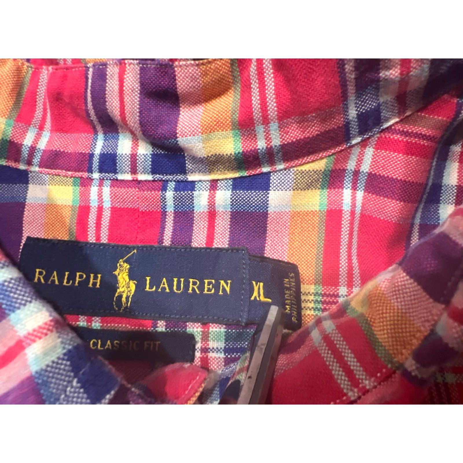 Ralph Lauren Ralph Lauren Plaid Dress Shirt Long Sleeve XL Red Yellow Blue Mens Size US XL / EU 56 / 4 - 5 Thumbnail