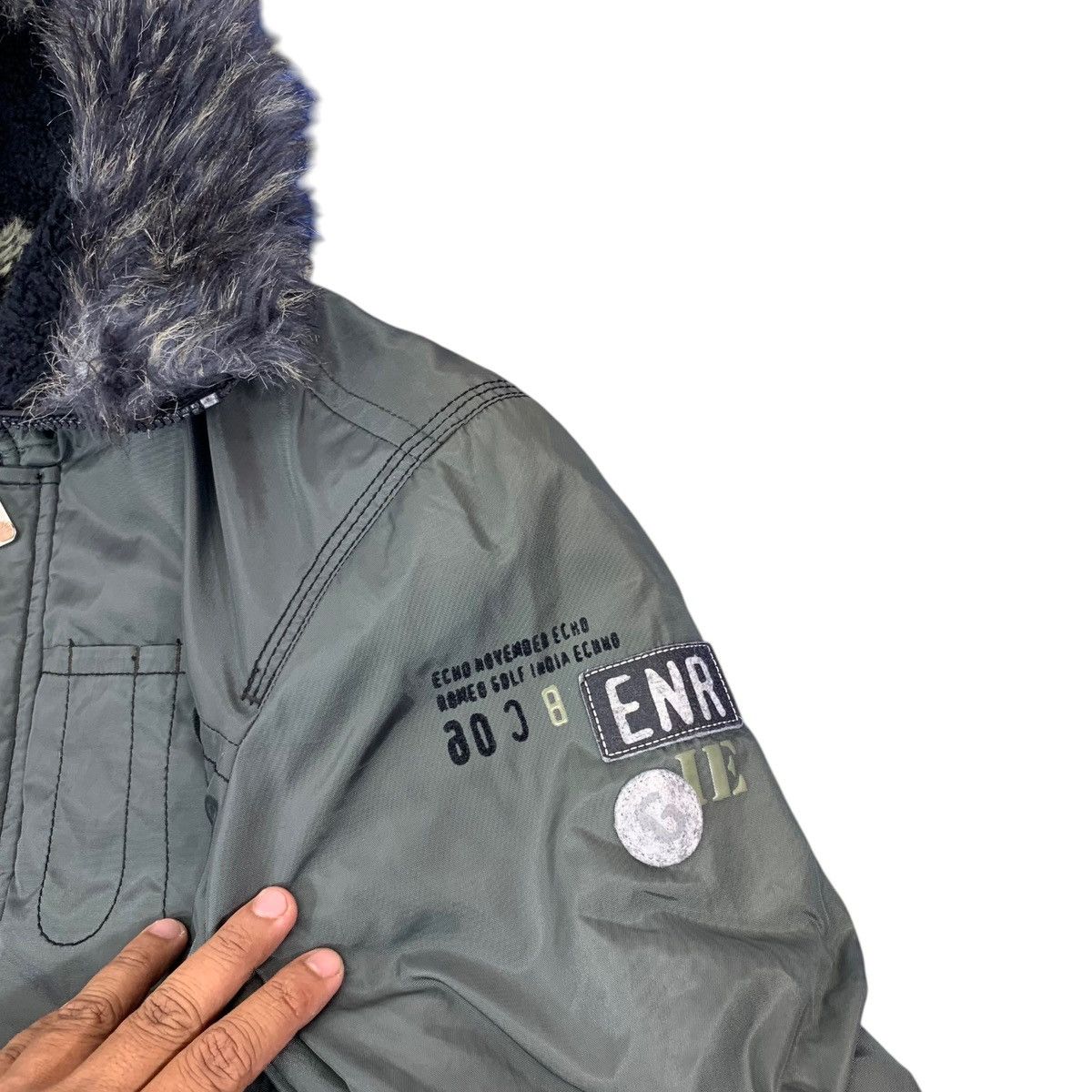 Energie × Vintage VINTAGE ENERGIE BOMBER HUNTING FUR MINX JACKET Size US M / EU 48-50 / 2 - 6 Thumbnail