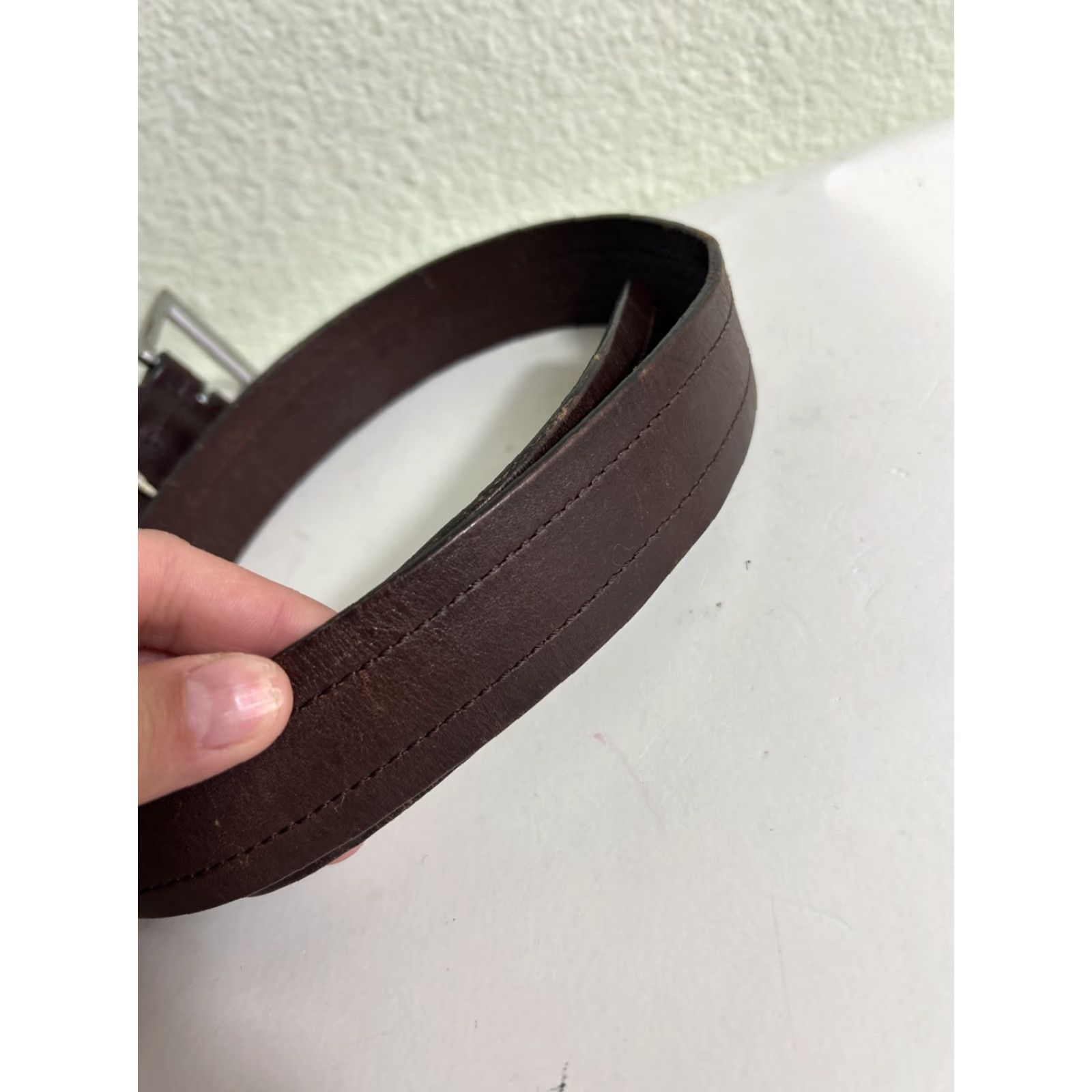 Hugo Boss HUGO BOSS Belt Leather Cow Skin Brown 30 Men Leather Belt Brown Hugo Boss Mens 30 Size 30 - 6 Thumbnail