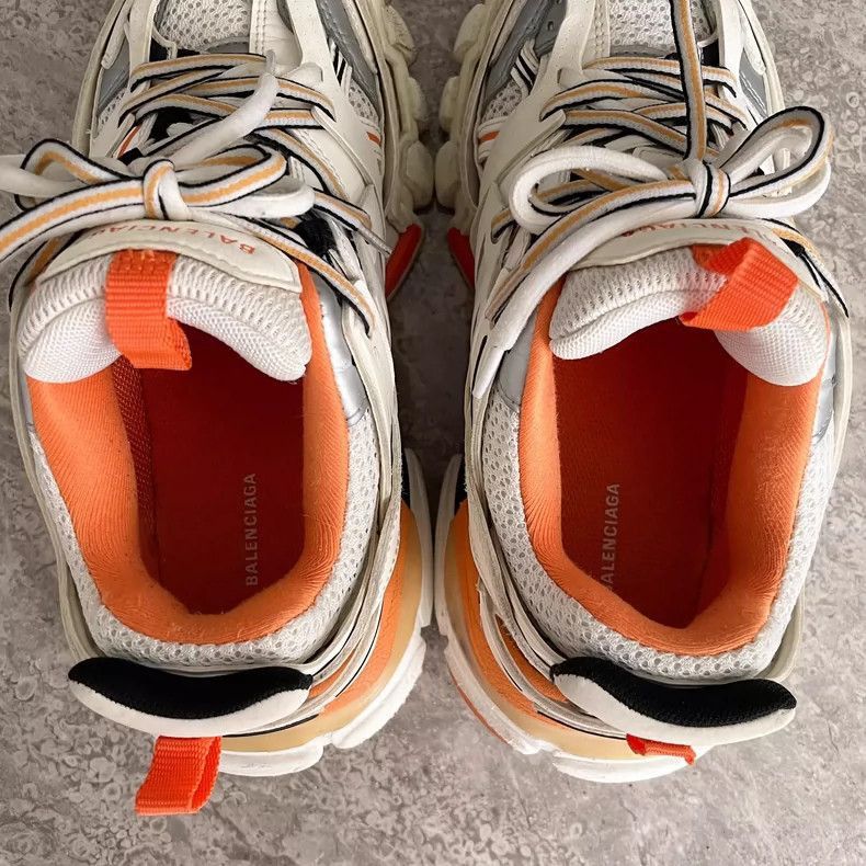 Balenciaga Balenciaga Track Sneakers White Orange Size 37-2505 Size US 5 / IT 35 - 5 Thumbnail
