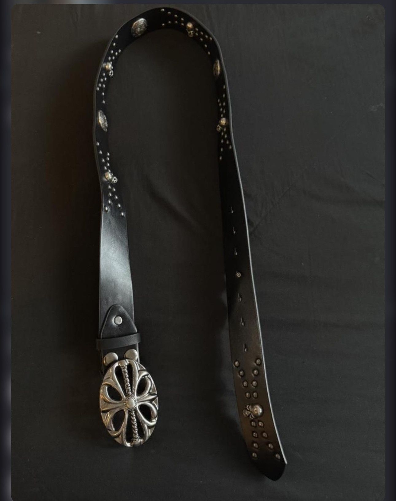 Other Black leather belt Size 32 - 2 Thumbnail