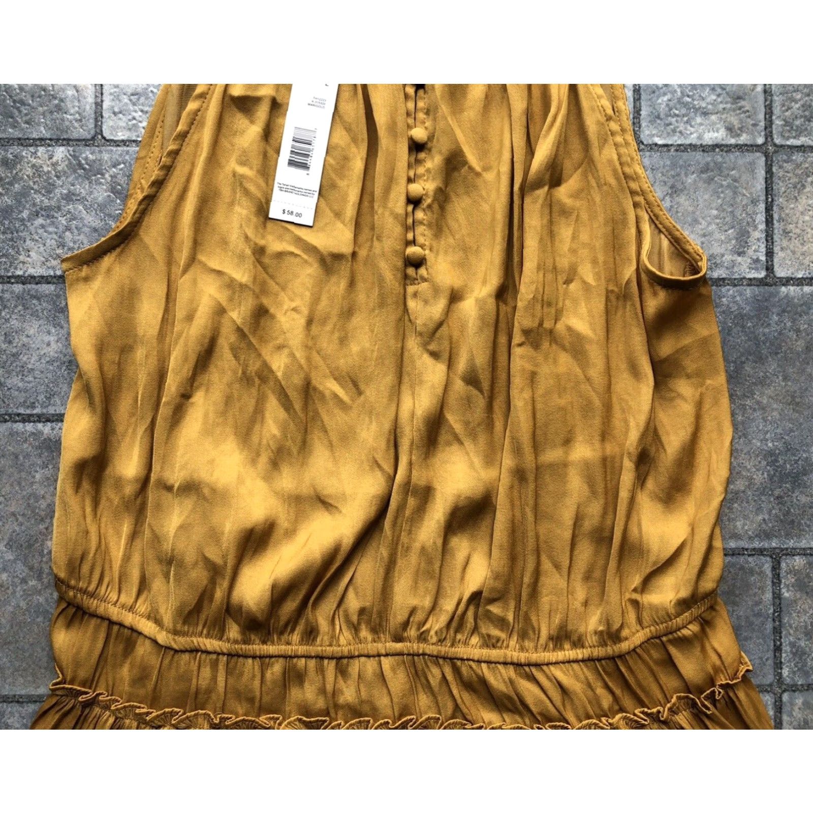 Vintage NWT Tahari Womens Tank Top L Yellow Marigold Sleeveless Shirt Casual Workwear Hipster Preppy Designer Nerd Size L / US 10 / IT 46 - 6 Thumbnail