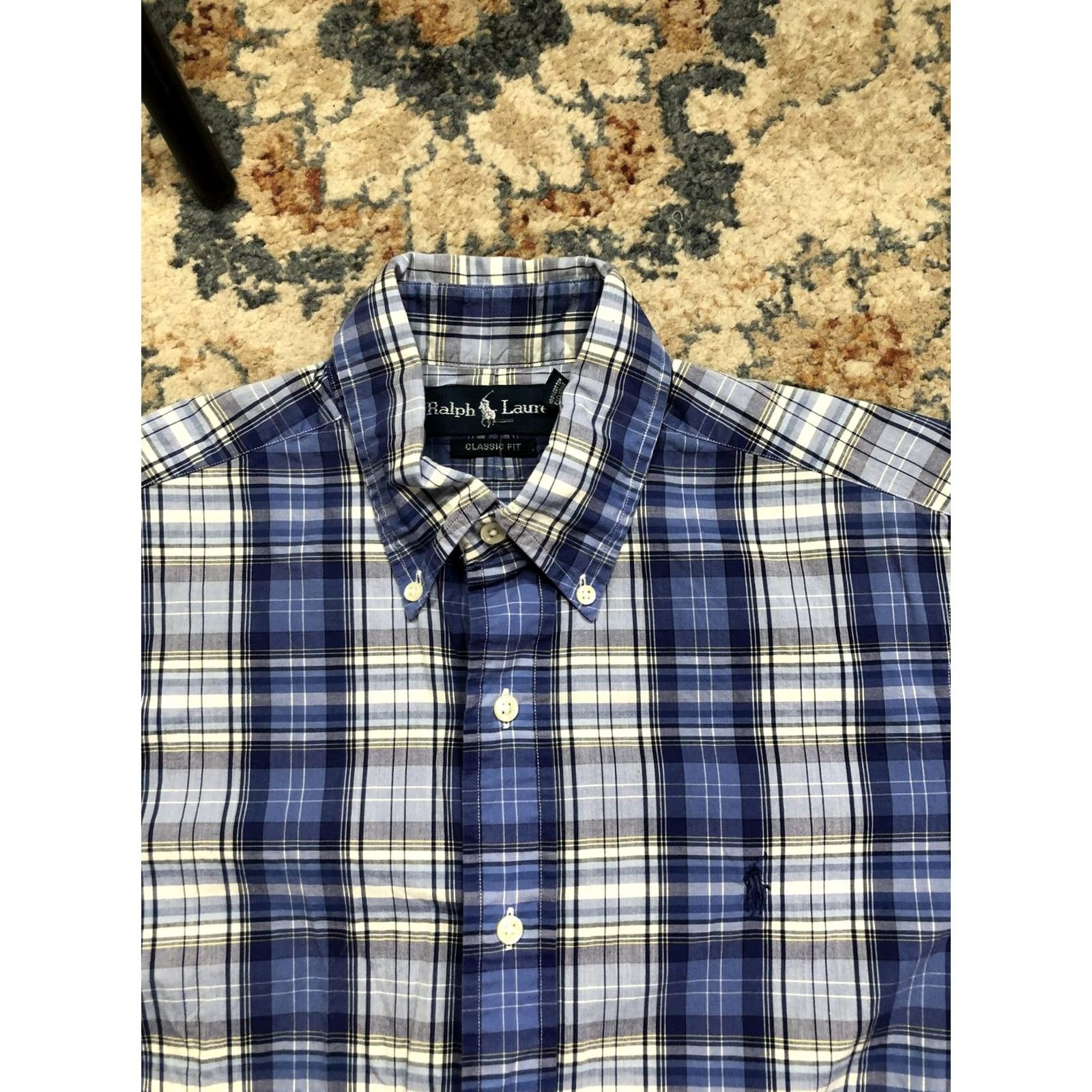 Ralph Lauren Ralph Lauren Shirt Mens Small Blue Plaid Classic Fit Button Down Long Sleeve Size US S / EU 44-46 / 1 - 2 Thumbnail