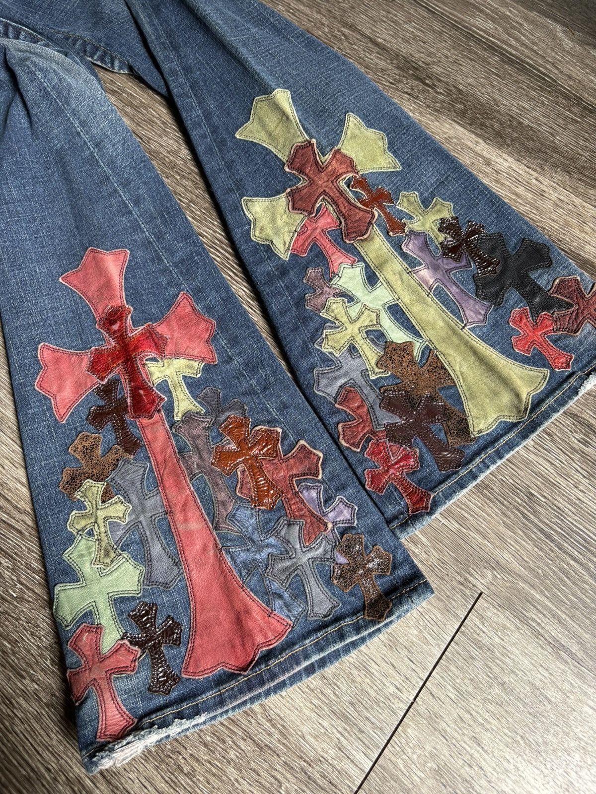 Chrome Hearts Chrome Hearts True Religion 1 of 1 Custom Denim Jeans Size US 30 / EU 46 - 5 Thumbnail