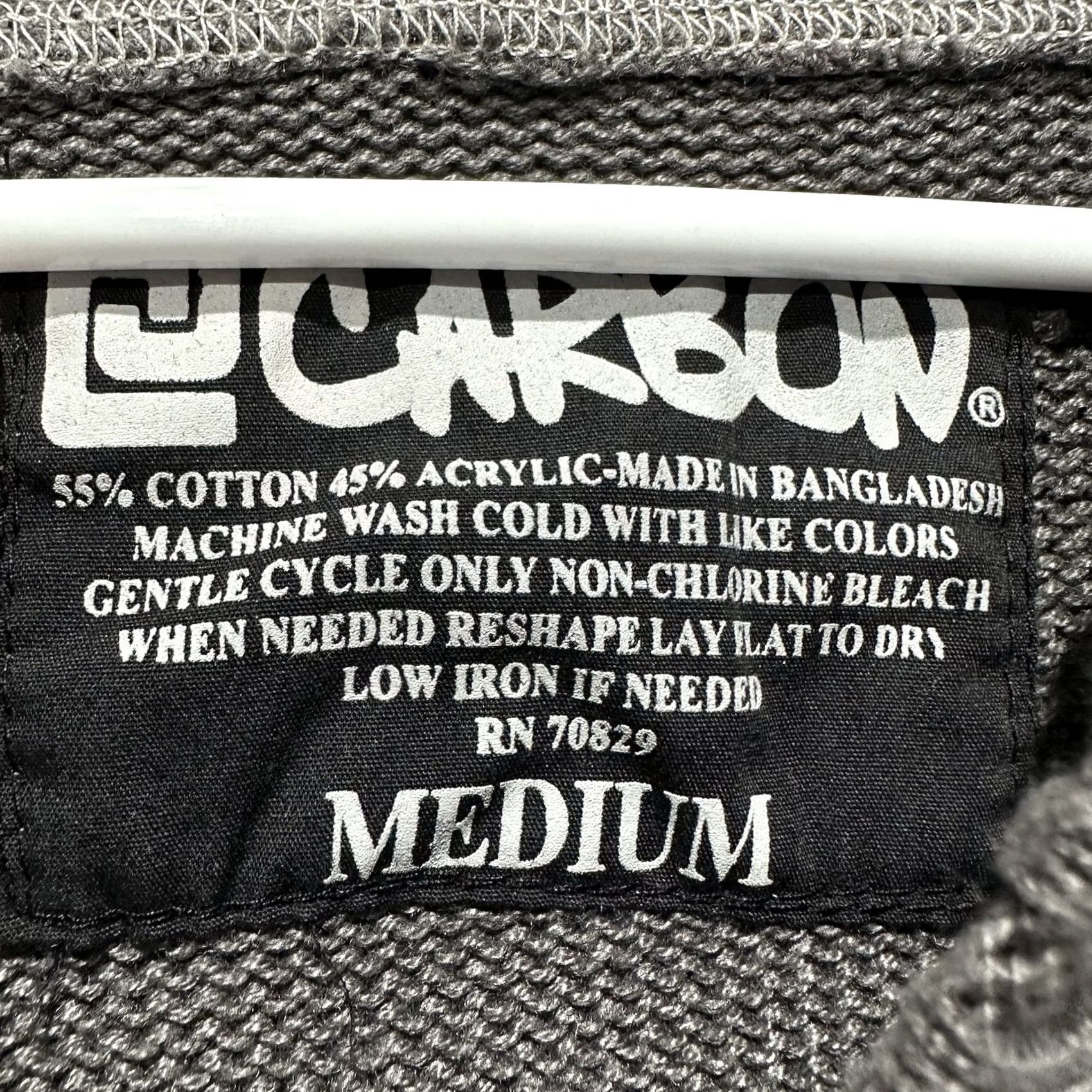 Carbon Carbon Hoodie Men Medium Gray Ribbed Knit Full Zip Sweatshirt Hooded Stretch GUC Size US M / EU 48-50 / 2 - 3 Thumbnail