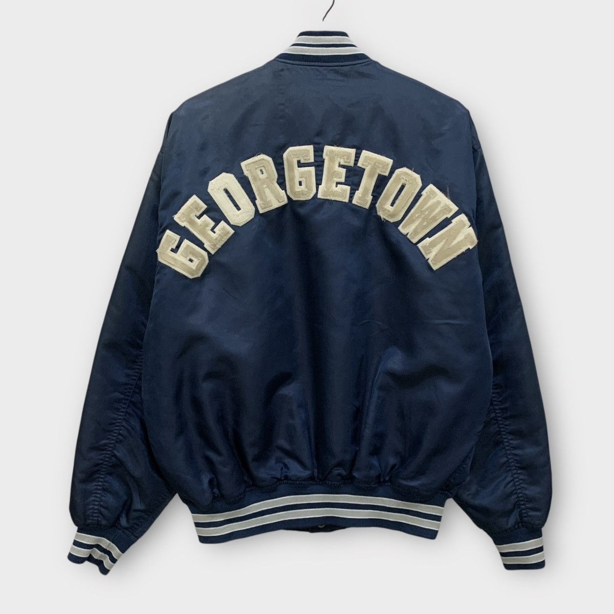 Vintage VINTAGE GEORGETOW HOYAS UNIVERSITY VARSITY JACKET BASKETBALL Size US L / EU 52-54 / 3 - 4 Thumbnail