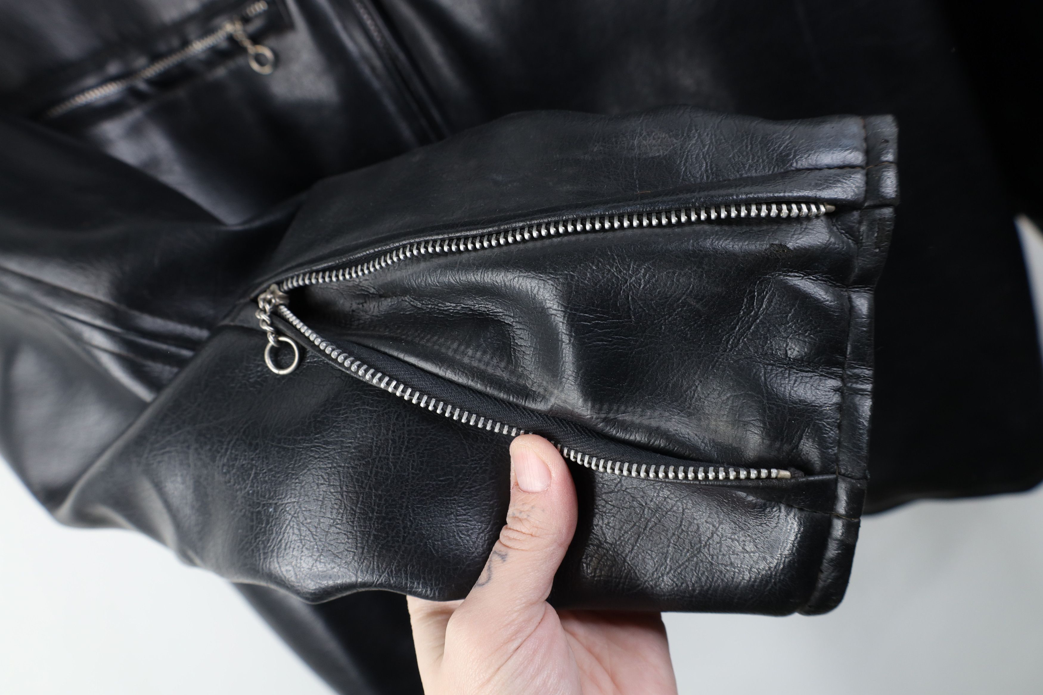 Vintage Vintage 60s 70s Streetwear Leather Cafe Racer Jacket Japan Size US L / EU 52-54 / 3 - 8 Thumbnail