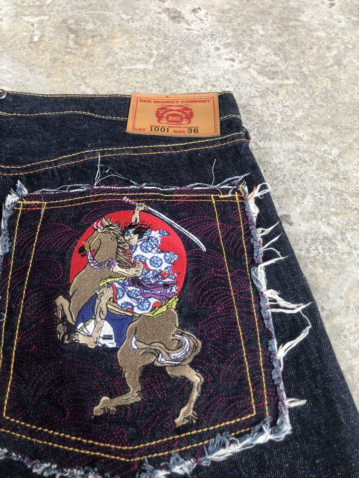 RMC Jeans Red Monkey Company Embroidered Naked Size US 36 / EU 52 - 17 Thumbnail