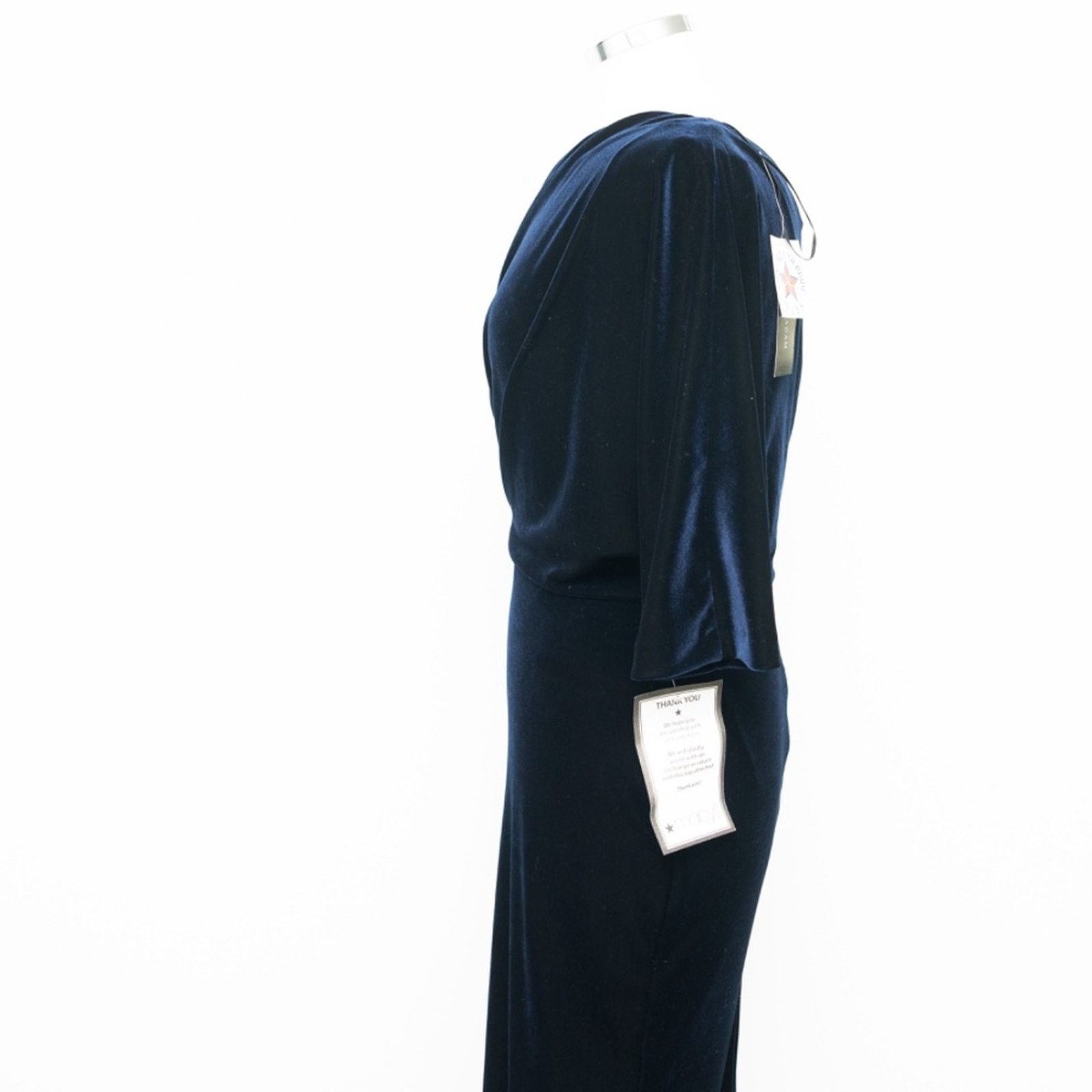 Designer Betsy & Adam. Off the Shoulder Stretch Velvet Gown. Size M / US 6-8 / IT 42-44 - 11 Thumbnail