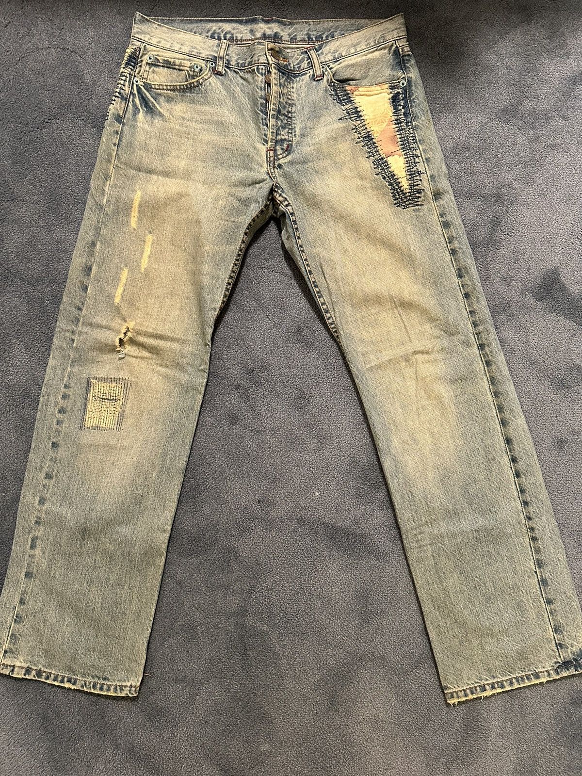 image of Takeo Kikuchi Size 4 Denim in Light Denim, Men's