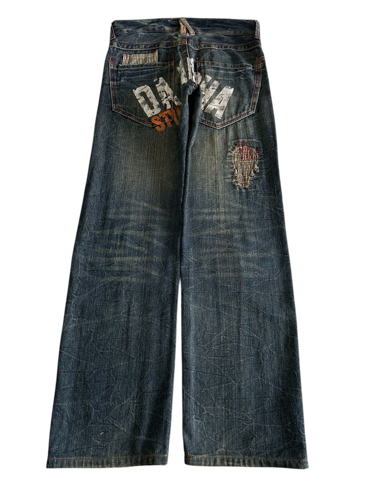 Japanese Brand × Vintage Vintage PIKO SURF "Aloha" Distressed Regular Fit Jeans Size US 31 - 1 Thumbnail