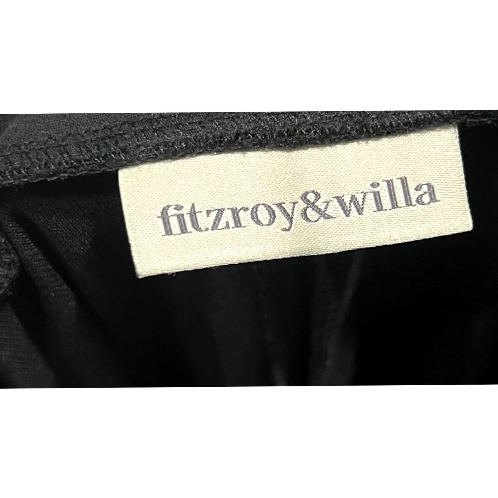 Vintage Fitzroy & Willa Pants Women’s Black Pull On Cotton Stretch Size L Size 36" / US 14 / IT 50 - 5 Thumbnail