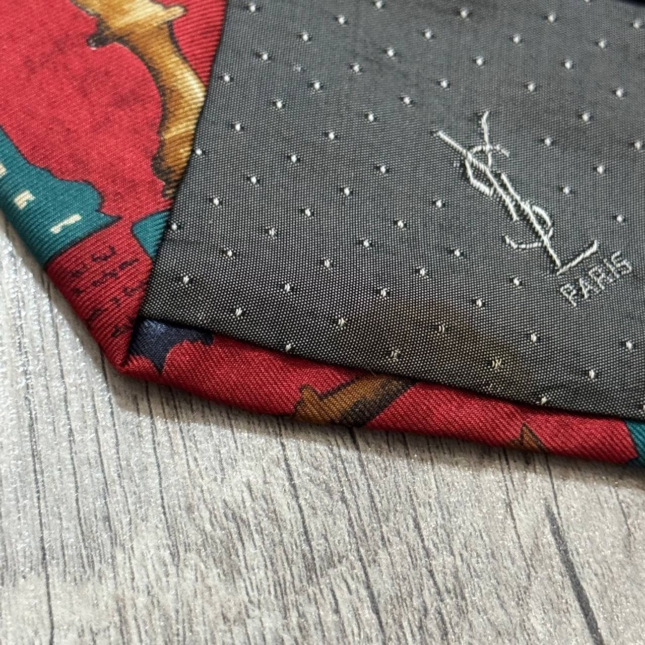 Yves Saint Laurent Vintage YSL Yves Saint Laurent Chess Pattern Silk Tie Size ONE SIZE - 8 Thumbnail