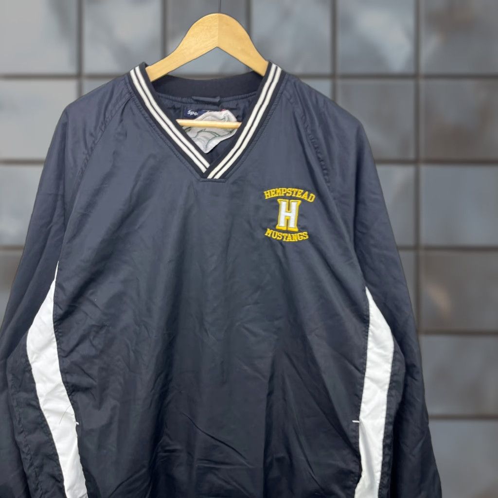 Vintage VINTAGE Hempstead Mustangs Pullover Windbreaker Jacket 2XL Black Mens Windbreaker Jacket 2XL HS Iowa Size US XXL / EU 58 / 5 - 1 Thumbnail