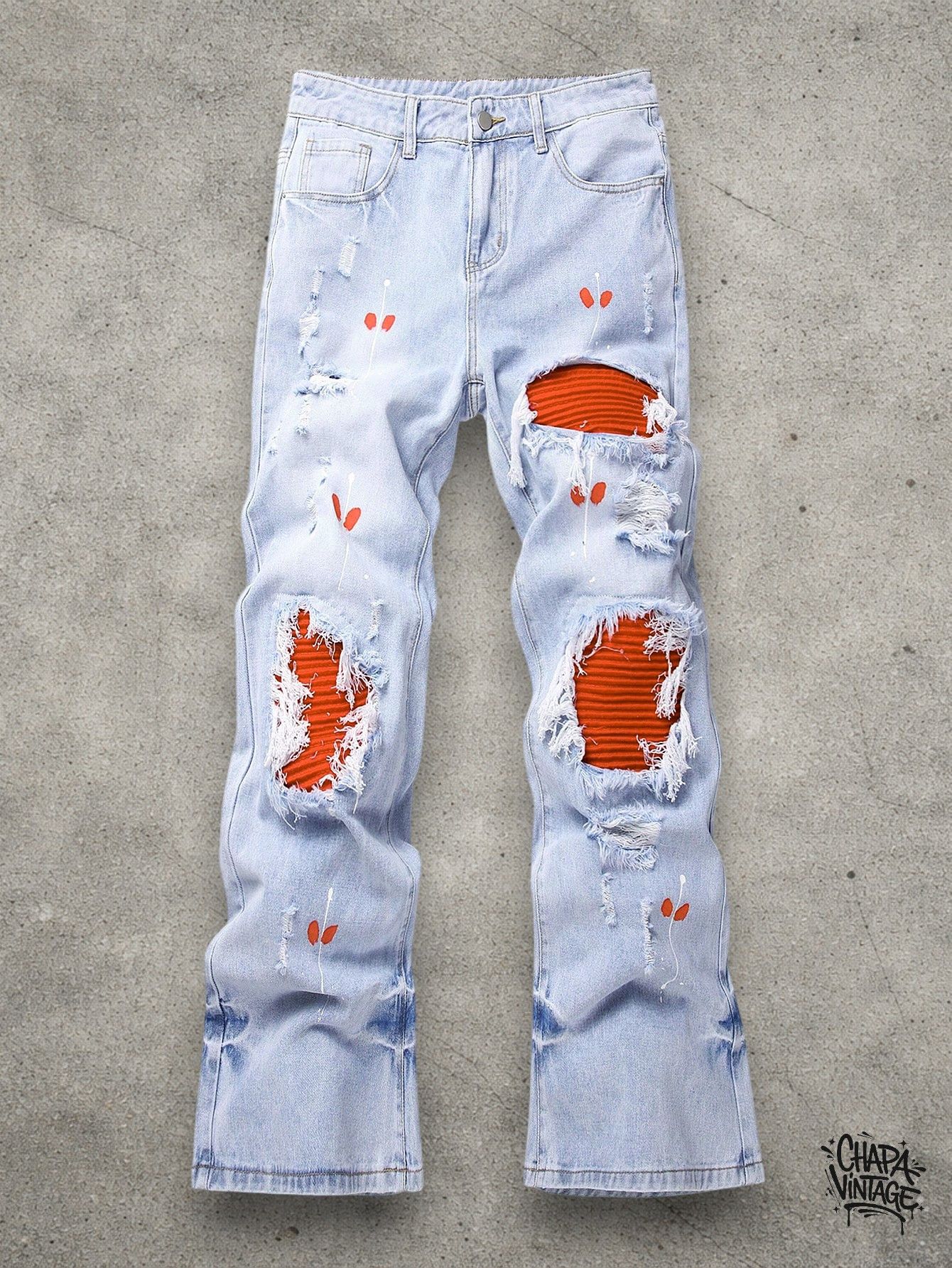 Japanese Brand Washed slim distressed jeans Size US 32 / EU 48 - 1 Thumbnail