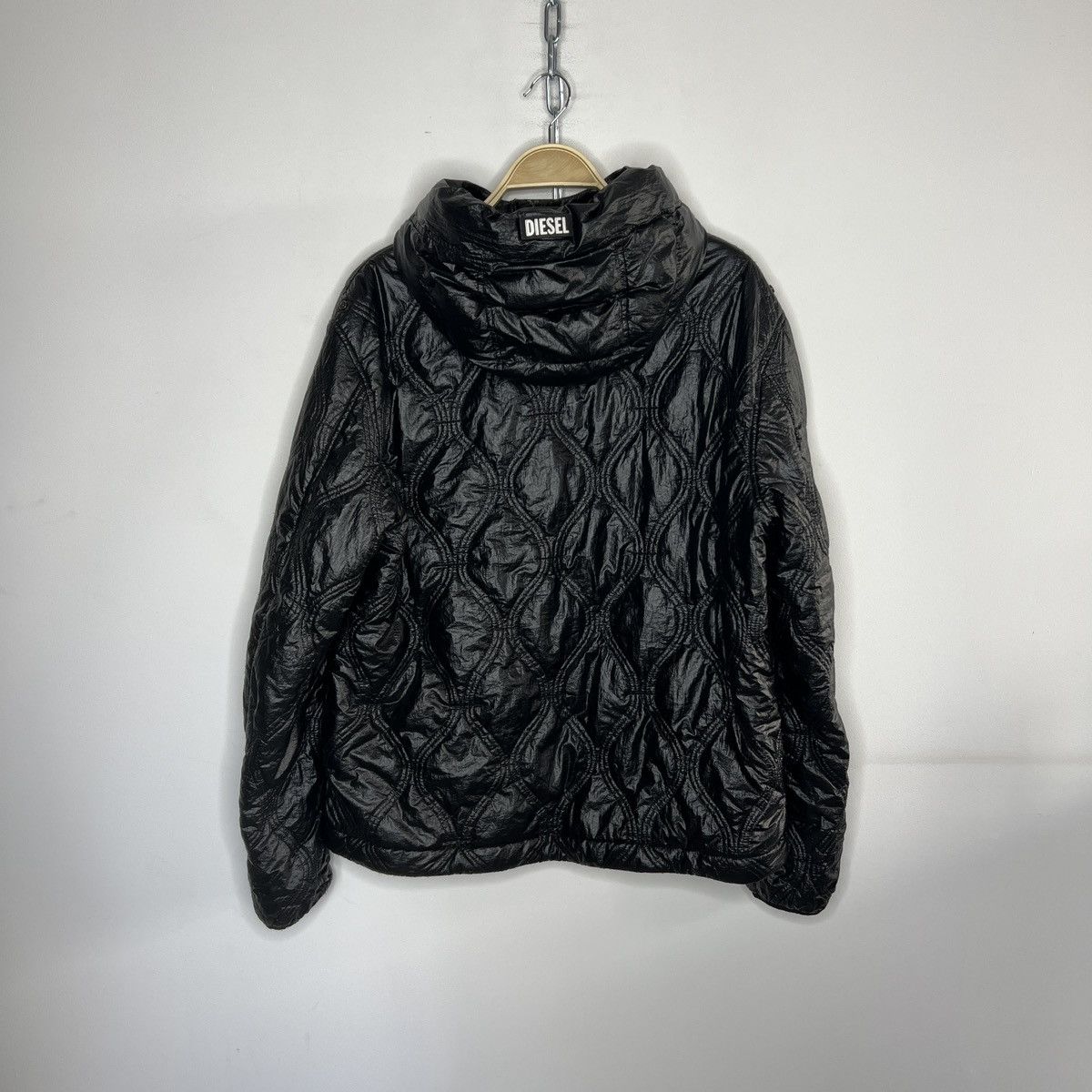 Diesel × Japanese Brand Diesel Shiny Black Nylon 2in1 Bomber Parka Puffer Jacket Y2K Size US M / EU 48-50 / 2 - 3 Thumbnail