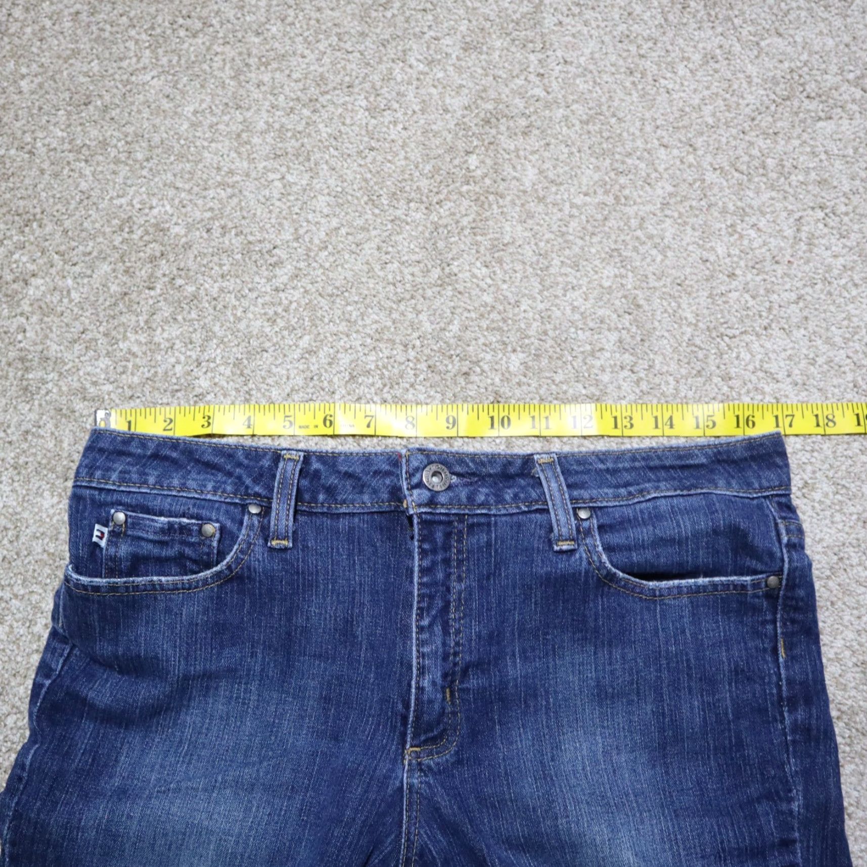 Tommy Hilfiger VINTAGE Tommy Hilfiger Jeans Bootcut Flap Pocket Stretch Low Rise Women's 8R Blue 5-Pocket Design Denim Cotton Spandex Size 30" / US 8 / IT 44 - 5 Thumbnail