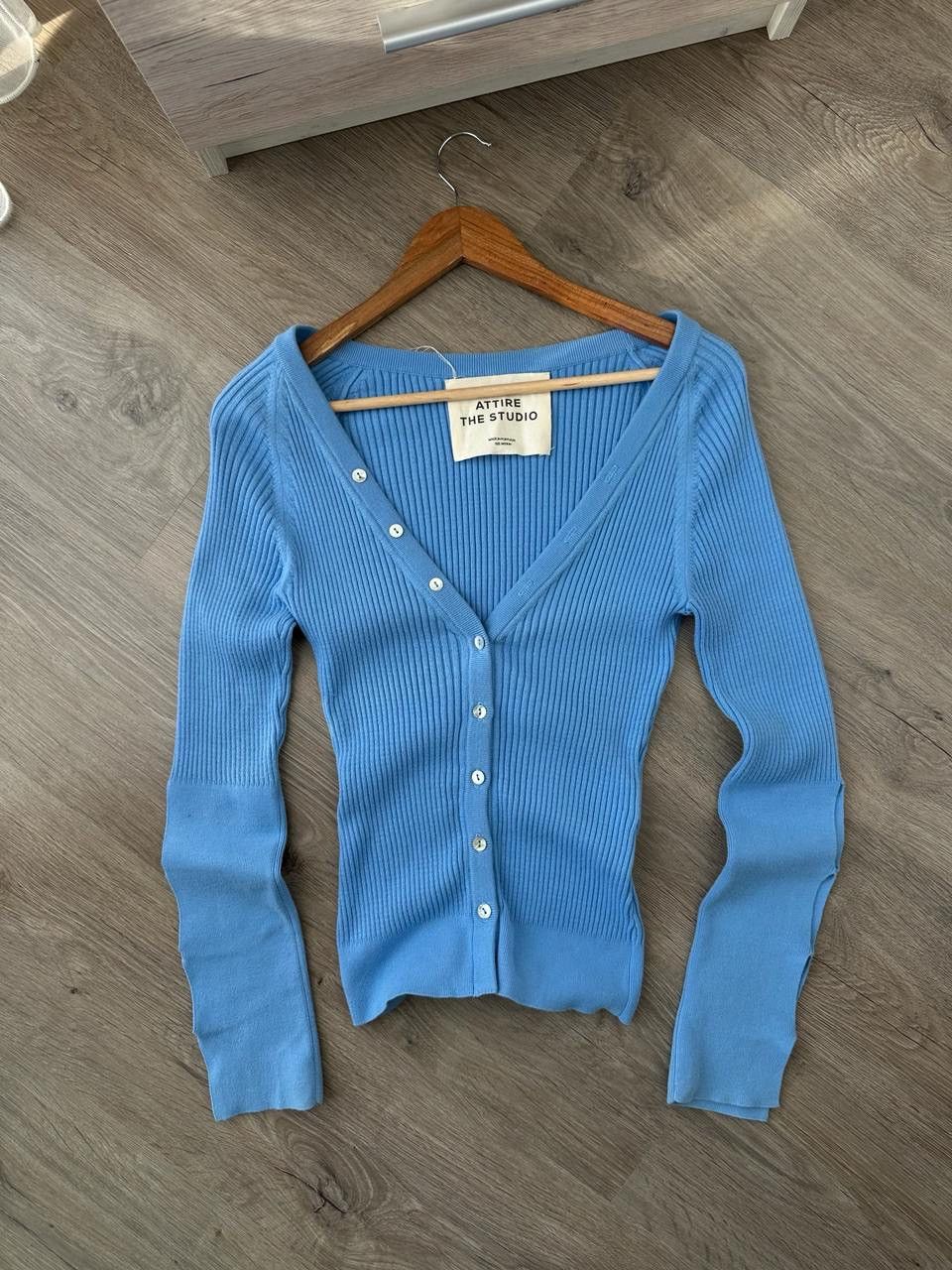 Japanese Brand × Vintage Vintage Knitwear The Studio Blue Cardigan Sweater Size S / US 4 / IT 40 - 6 Thumbnail