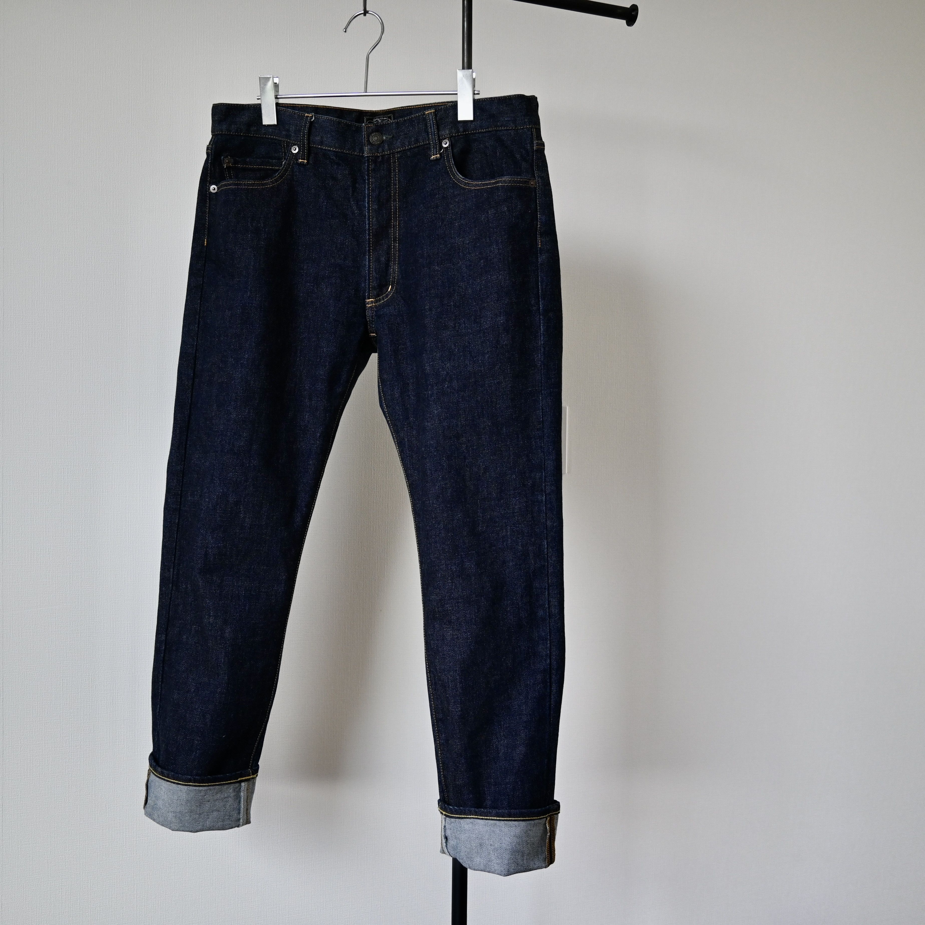 Beams Plus BEAMS Plus tapered straight leg stretch indigo denim jeans Size US 35 - 14 Thumbnail