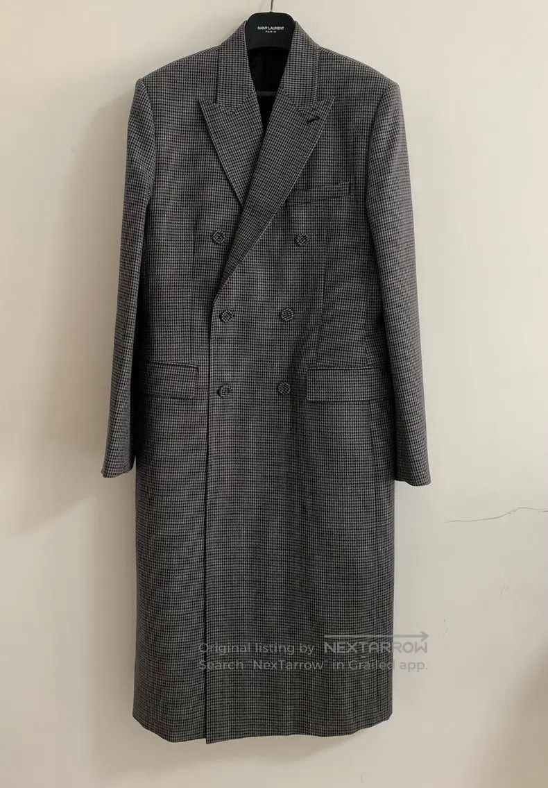 Dior Dior Gun Collar Double-breasted Herringbone Greatcoat Size US L / EU 52-54 / 3 - 1 Thumbnail