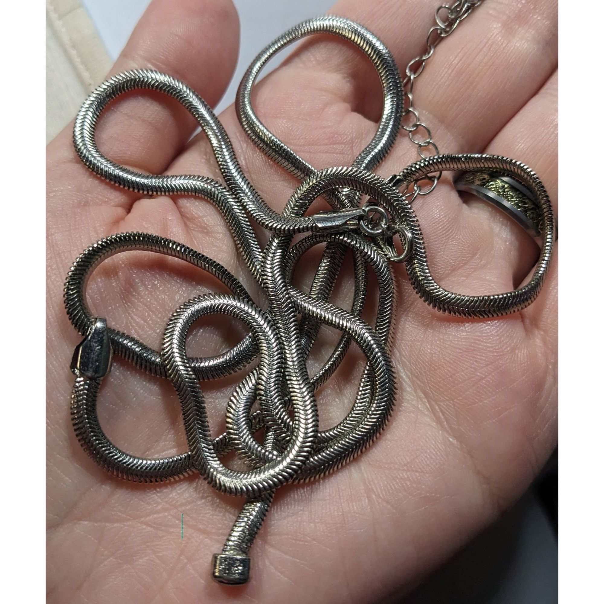 Other Elegant Glam Silver Tone Snake Chain Y Drop Necklace Size ONE SIZE - 4 Thumbnail