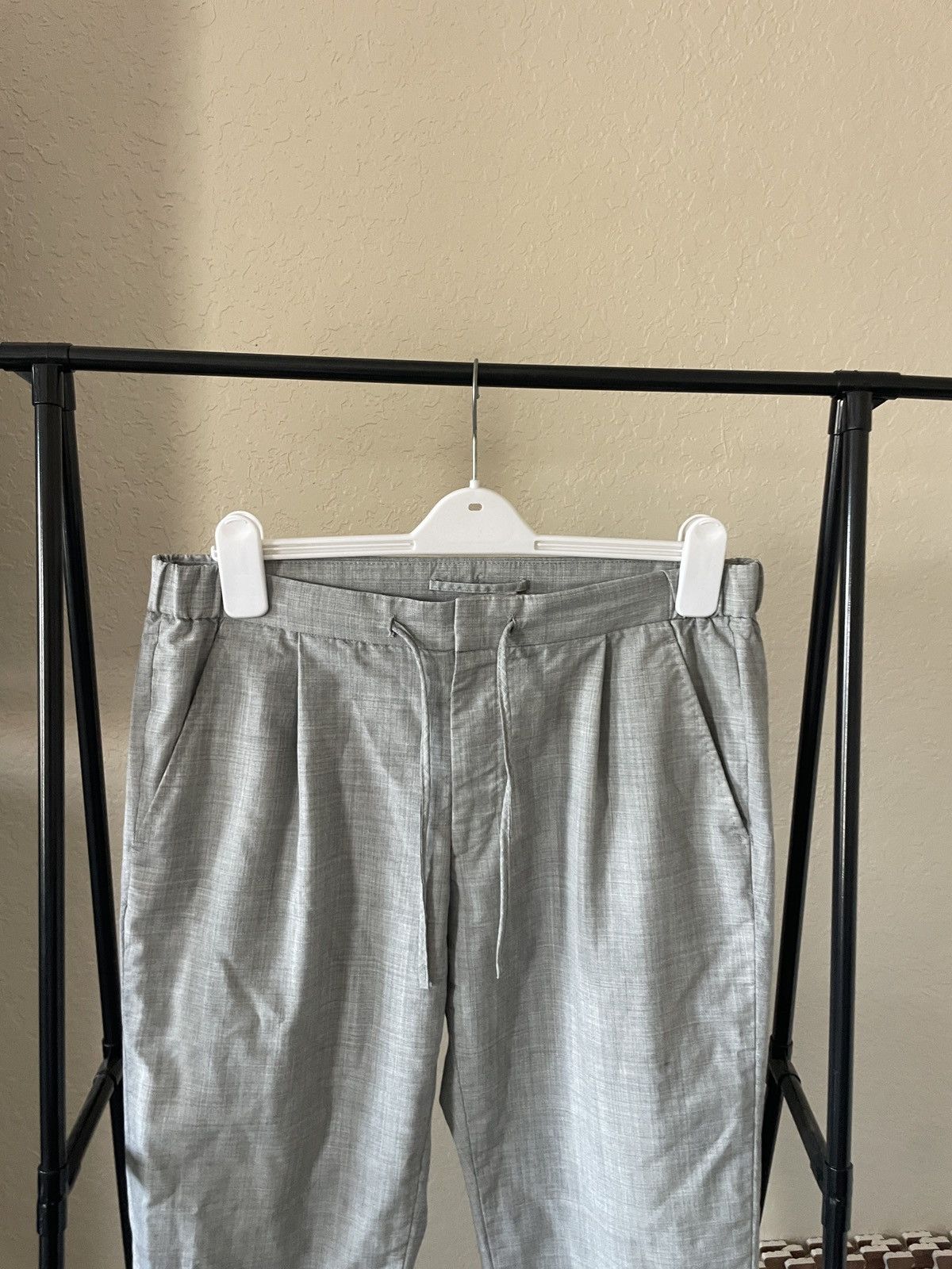 Suitsupply Pure Wool Drawstring cropped dress pants Size US 34 / EU 50 - 2 Thumbnail