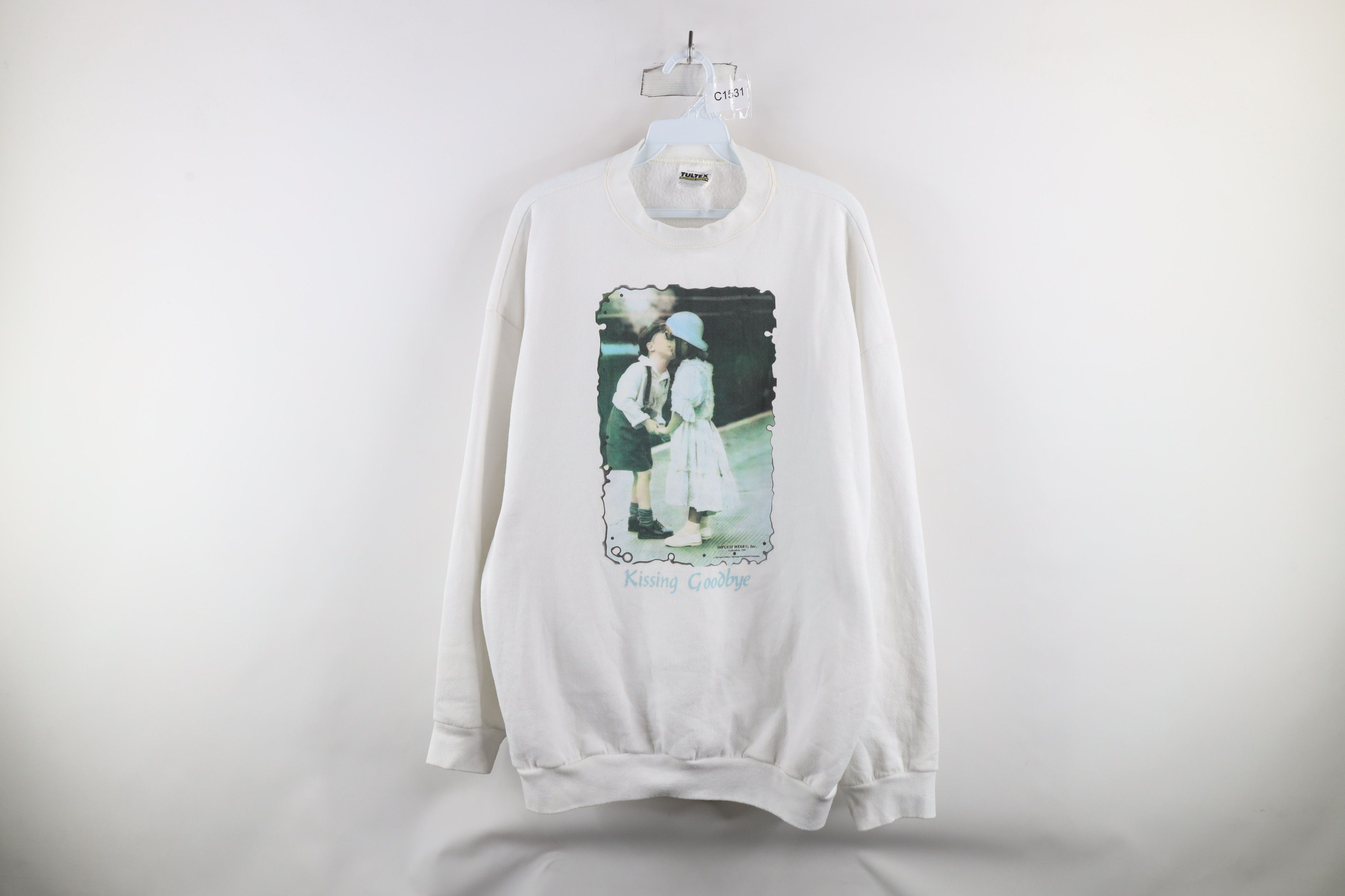 Vintage Vintage 90s Streetwear Kidding Goodbye Kids War Sweatshirt Size XL / US 12-14 / IT 48-50 - 2 Thumbnail
