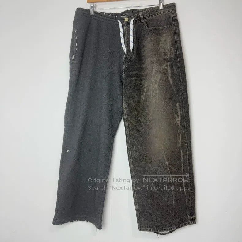 Balenciaga Balenciaga size XS Patchwork Denim Sports Pants Size US 27 - 1 Thumbnail