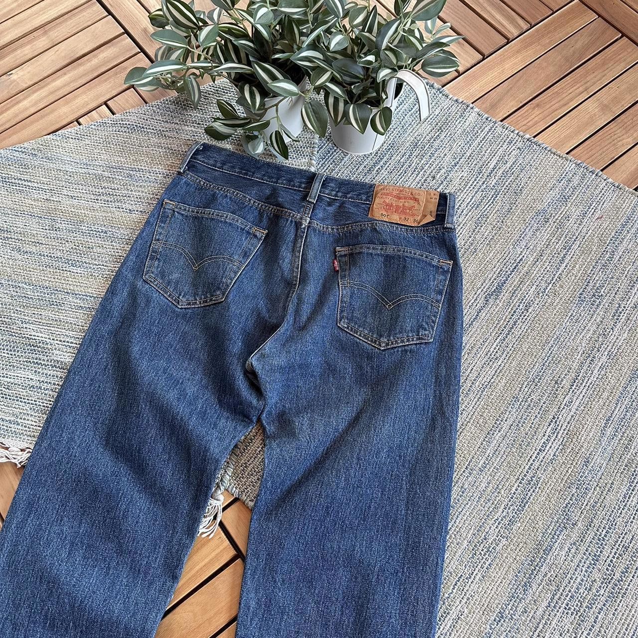 Levi's Vintage Y2K Levis Blue Denim Pants Trousers Size US 32 / EU 48 - 2 Thumbnail