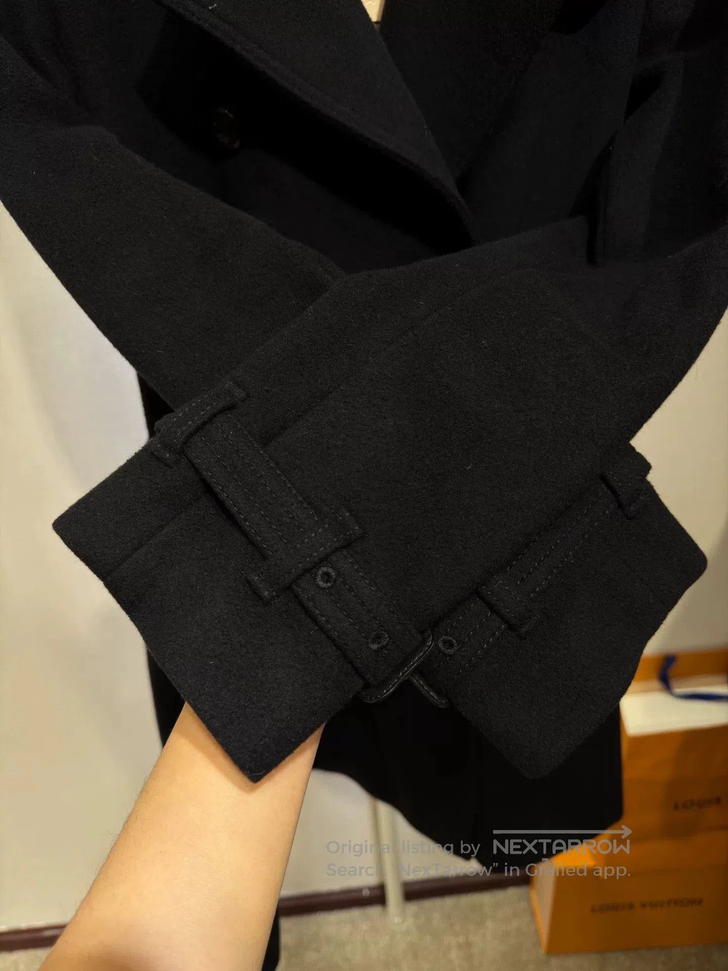 Burberry Burberry Black Wool Coat Size UK4. Size XL / US 12-14 / IT 48-50 - 3 Thumbnail